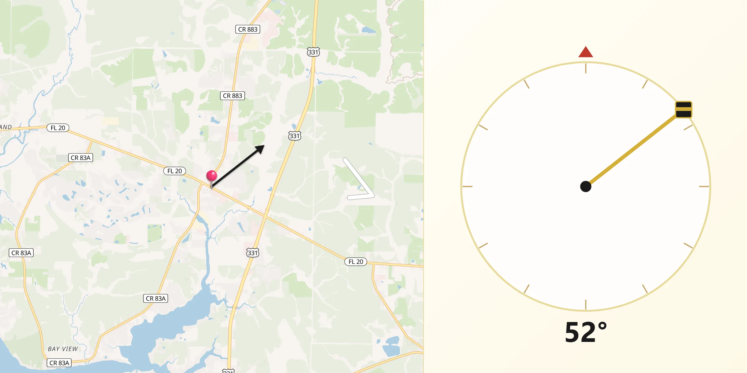 Qibla Direction from Freeport