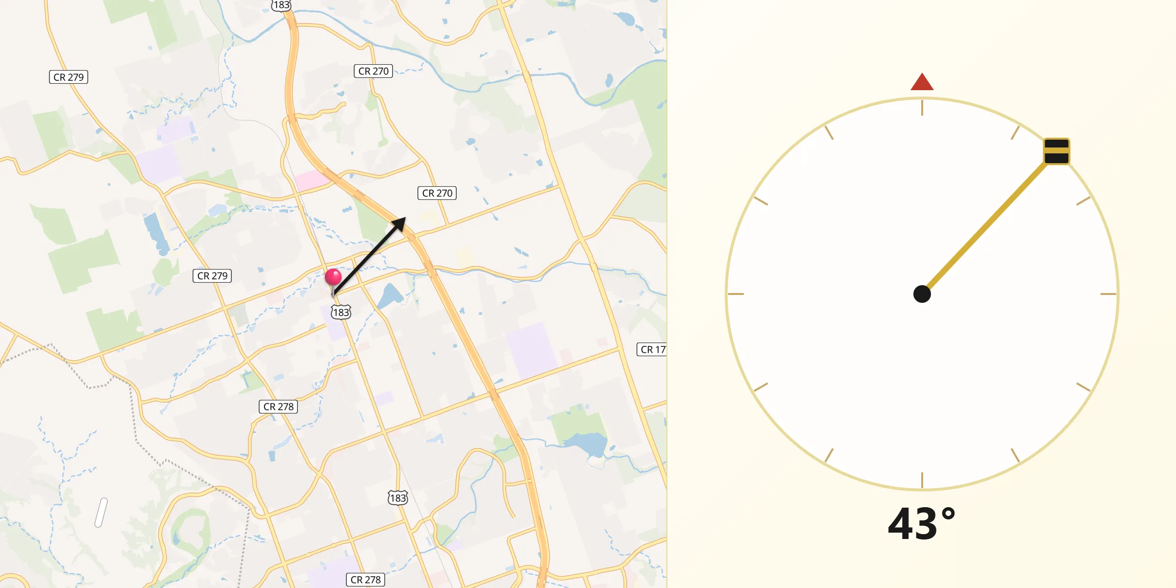 Qibla Direction from Leander