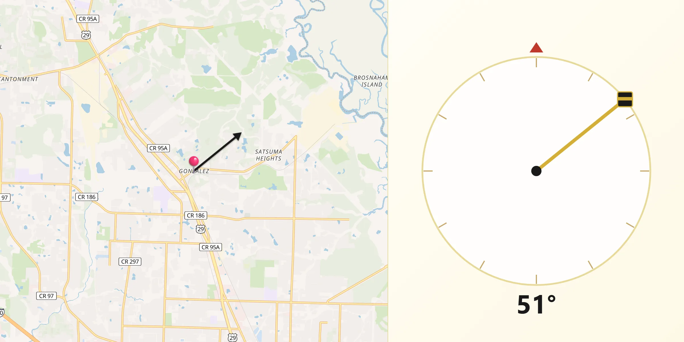 Qibla Direction from Gonzalez