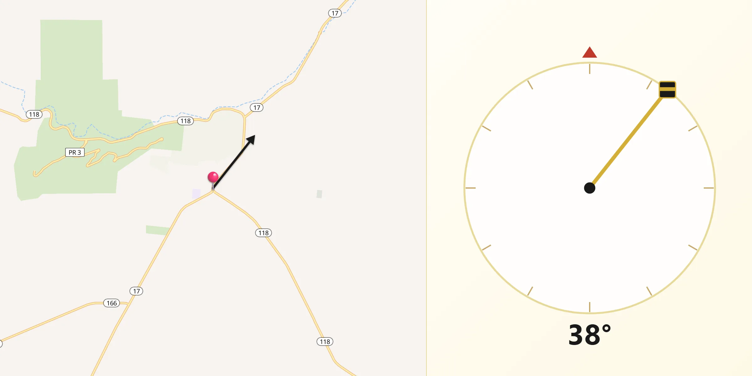 Qibla Direction from Fort Davis