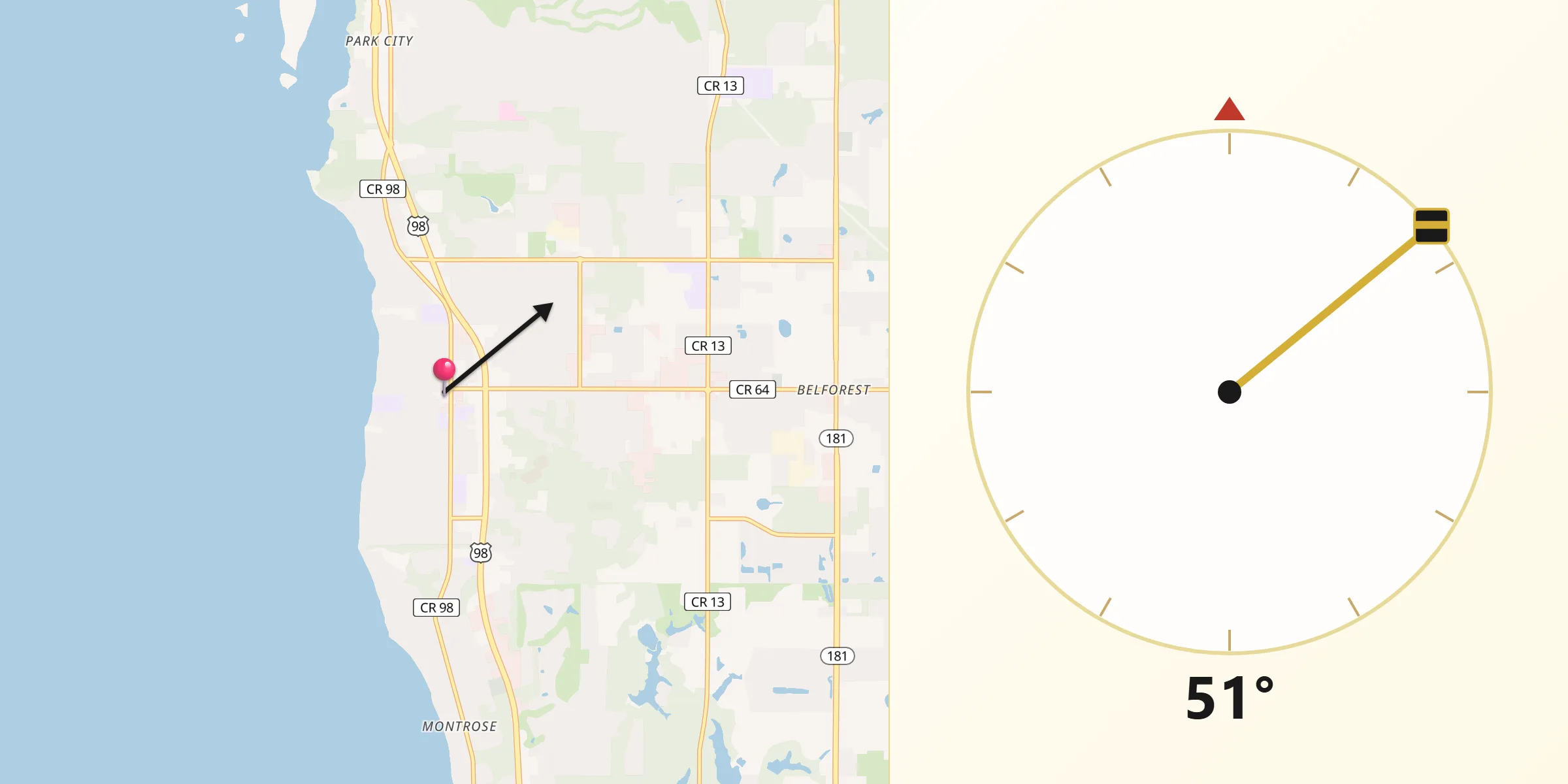 Qibla Direction from Daphne