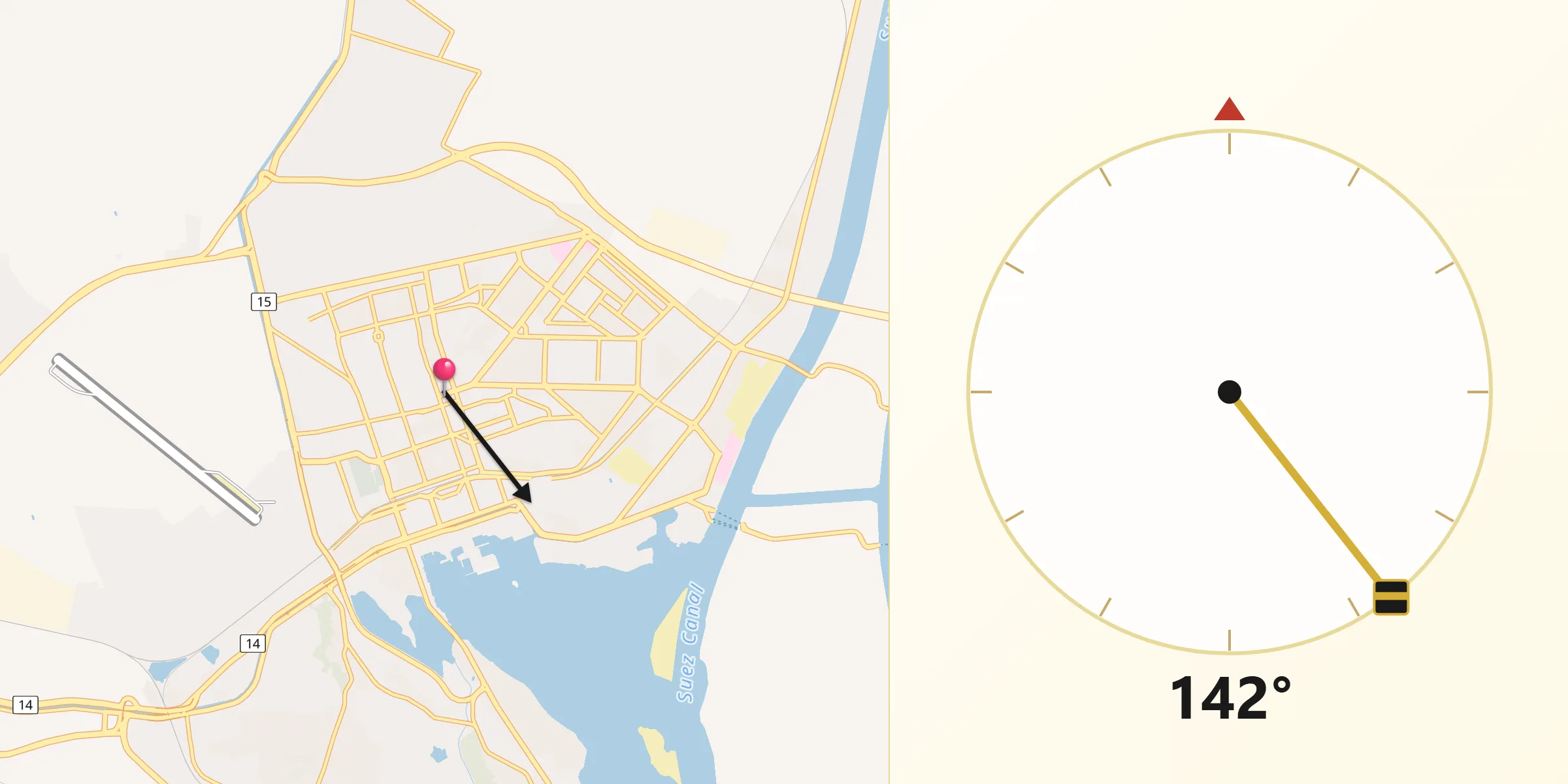 Direcția Qibla din Ismailia