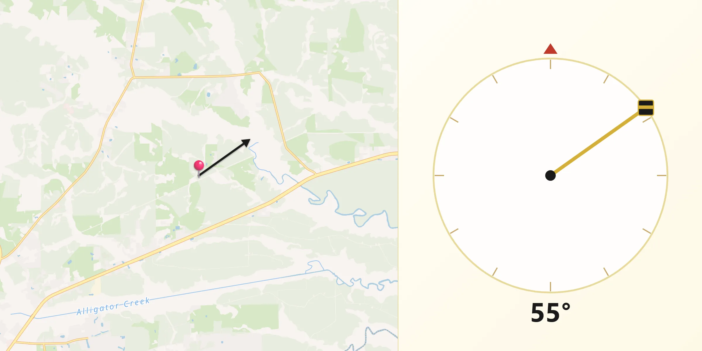 Qibla Direction from Nassau County