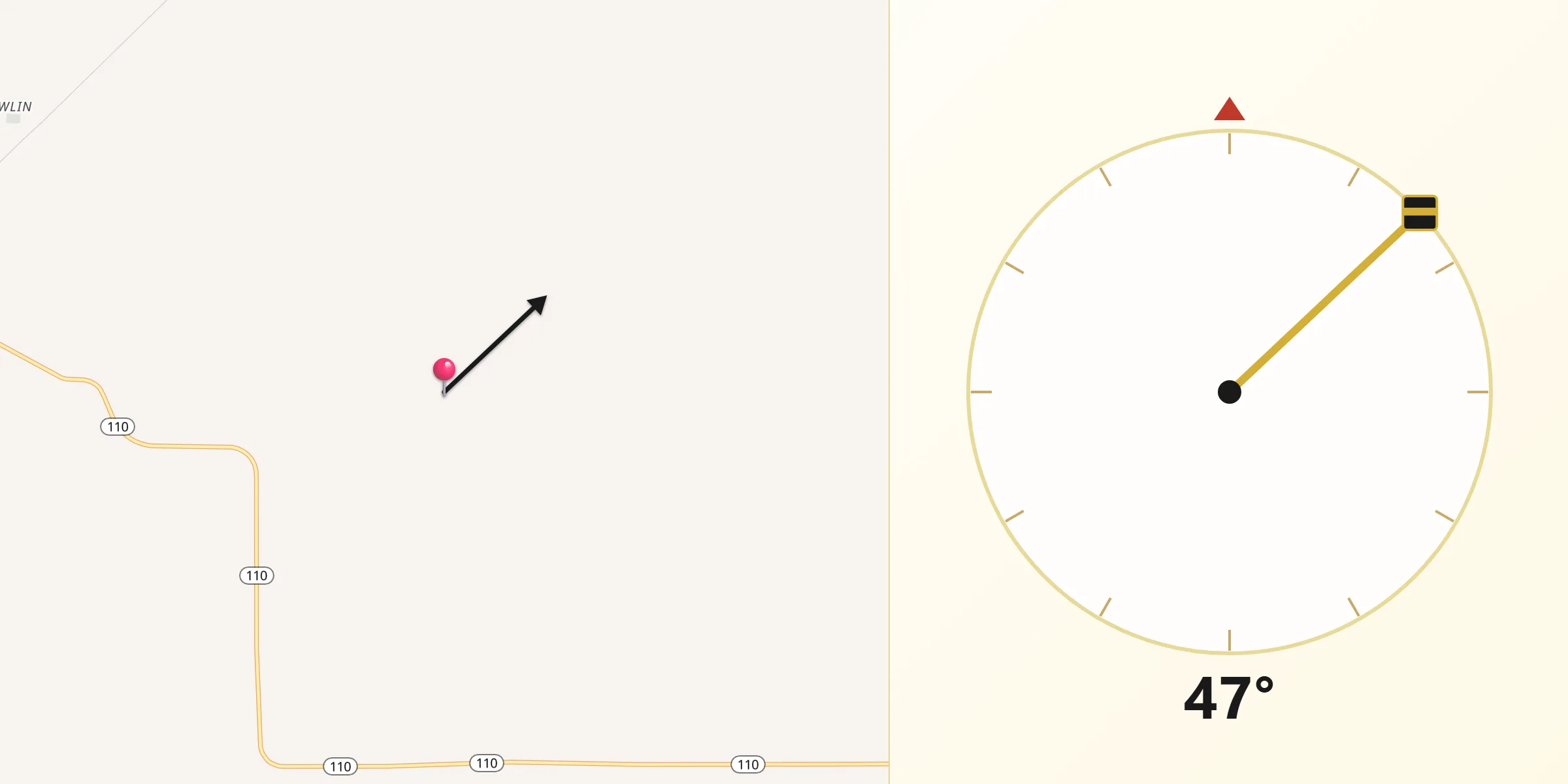 Qibla Direction from Beauregard