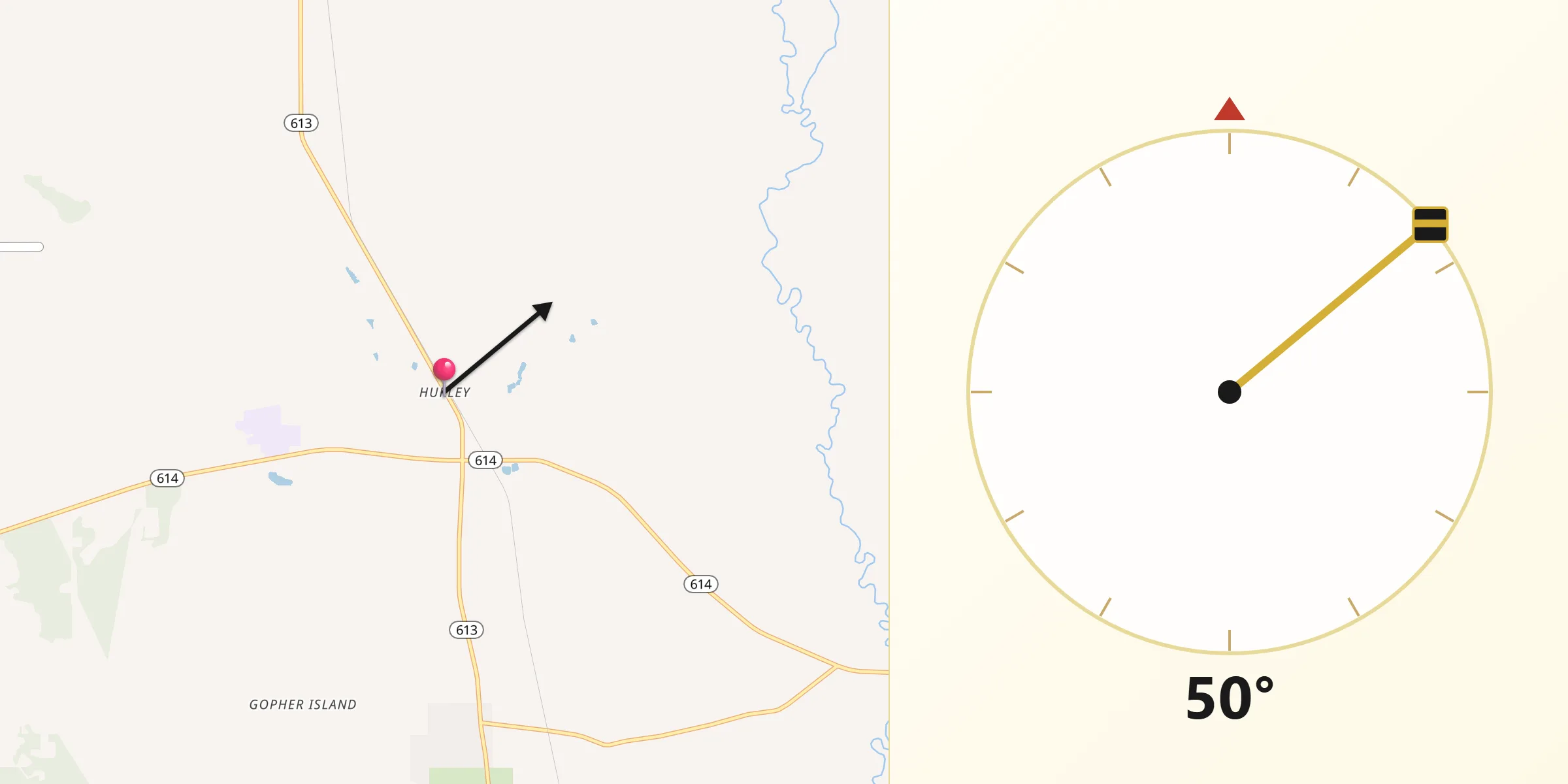 Qibla Direction from Hurley
