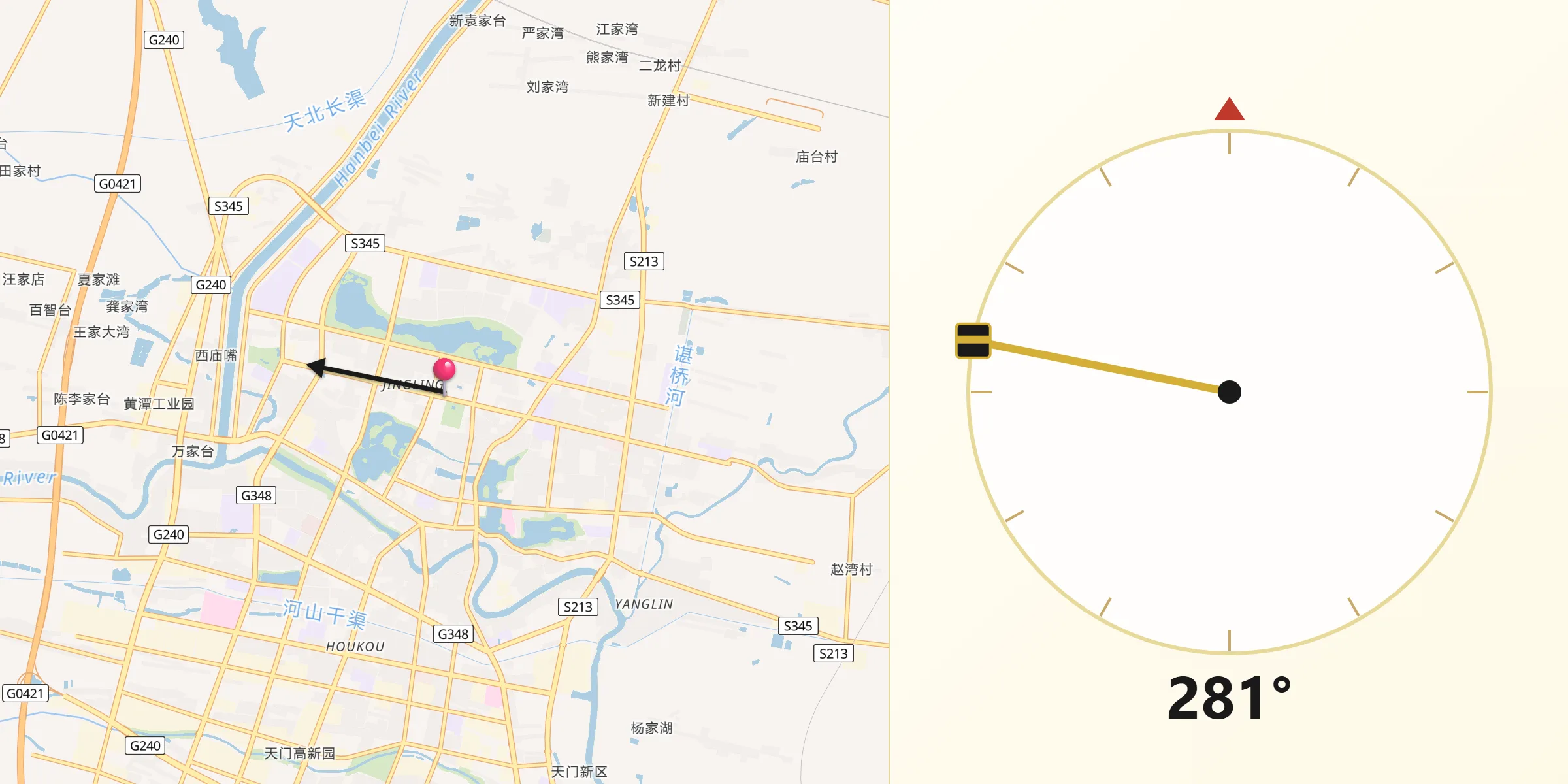 从陆羽朝向麦加的方向