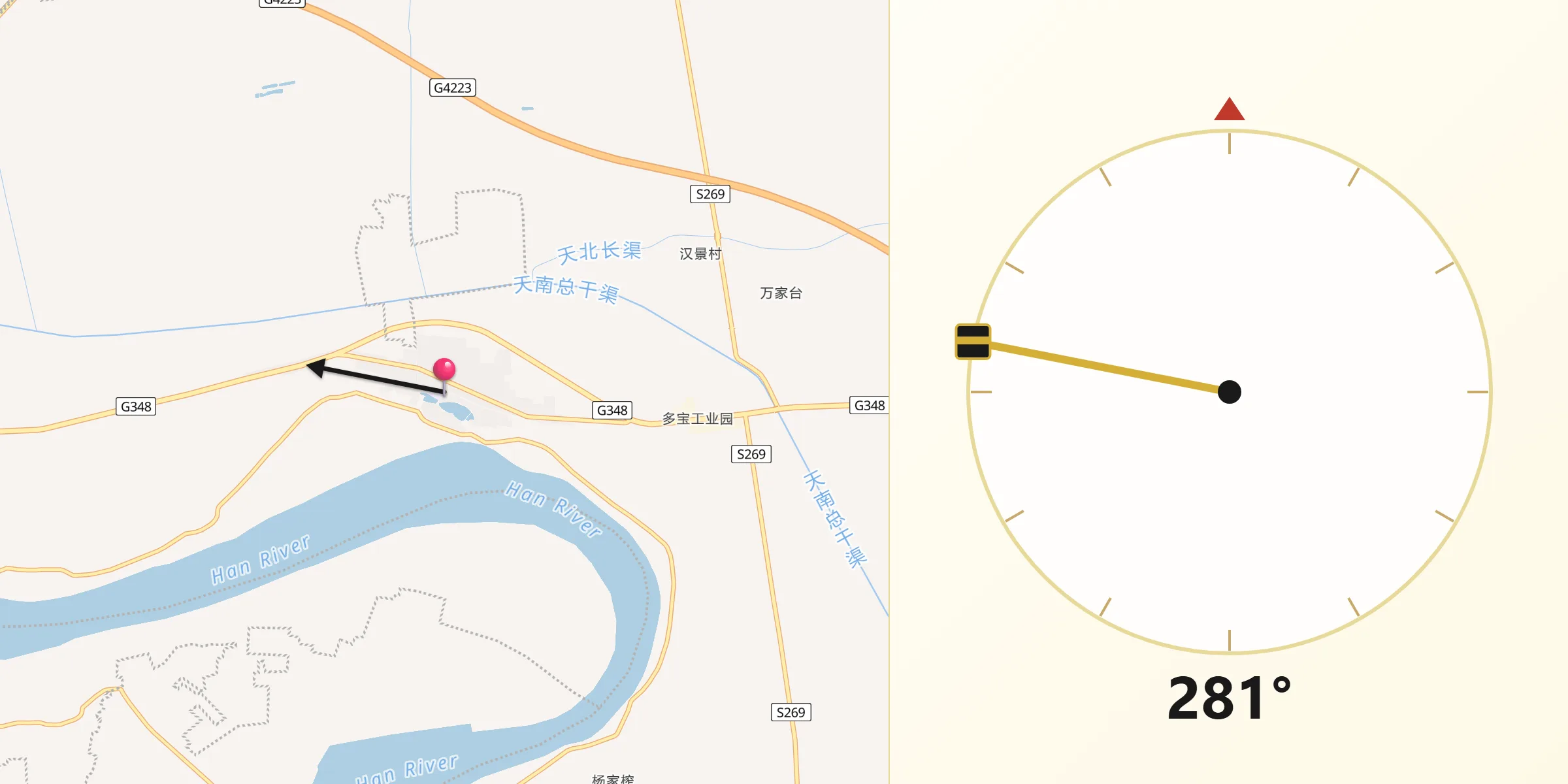 从多宝朝向麦加的方向