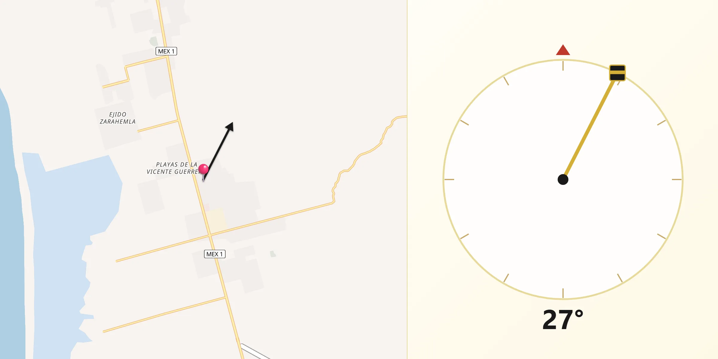 Dirección de la Qibla desde Santa Fé
