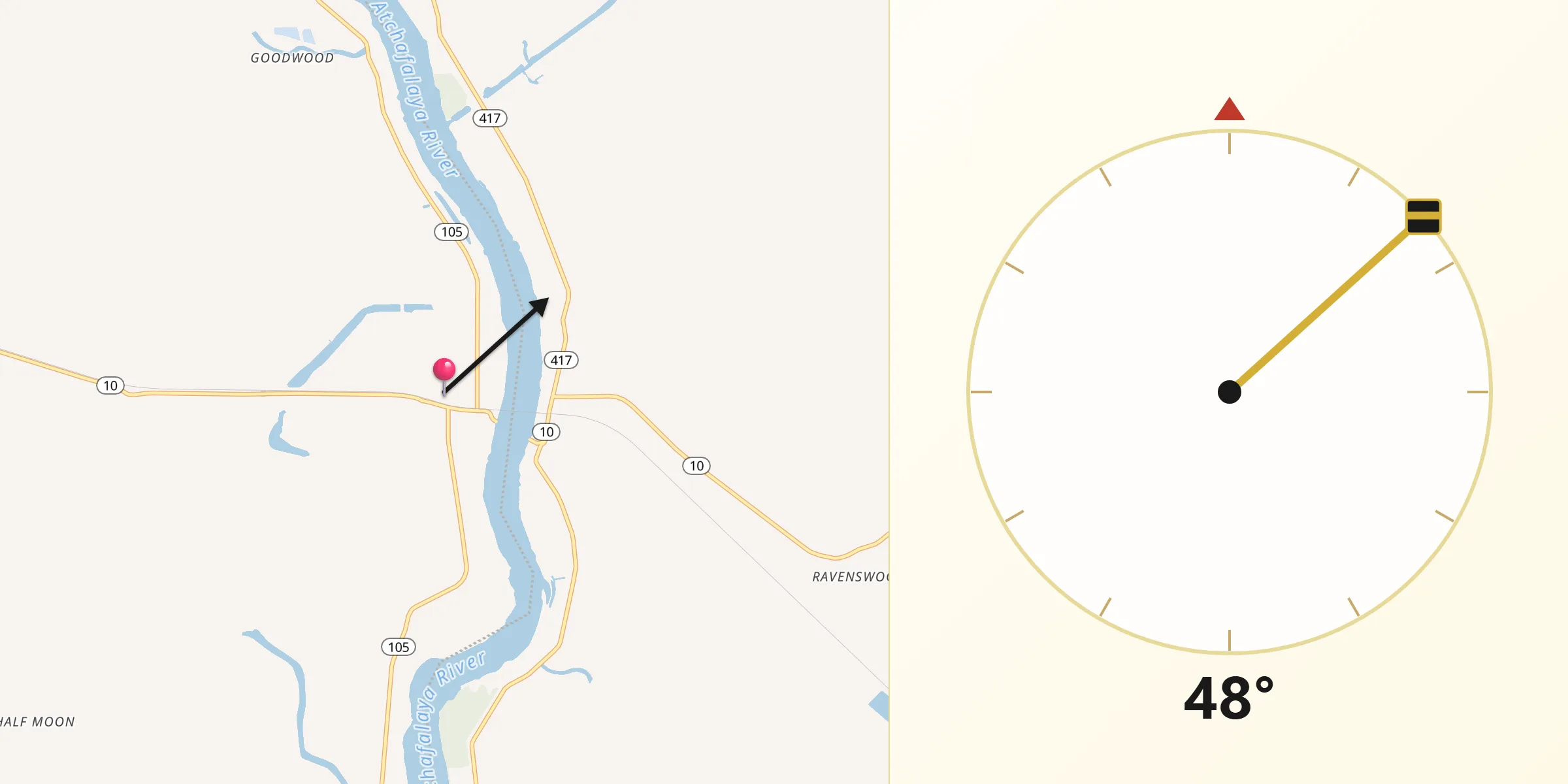 Qibla Direction from Melville