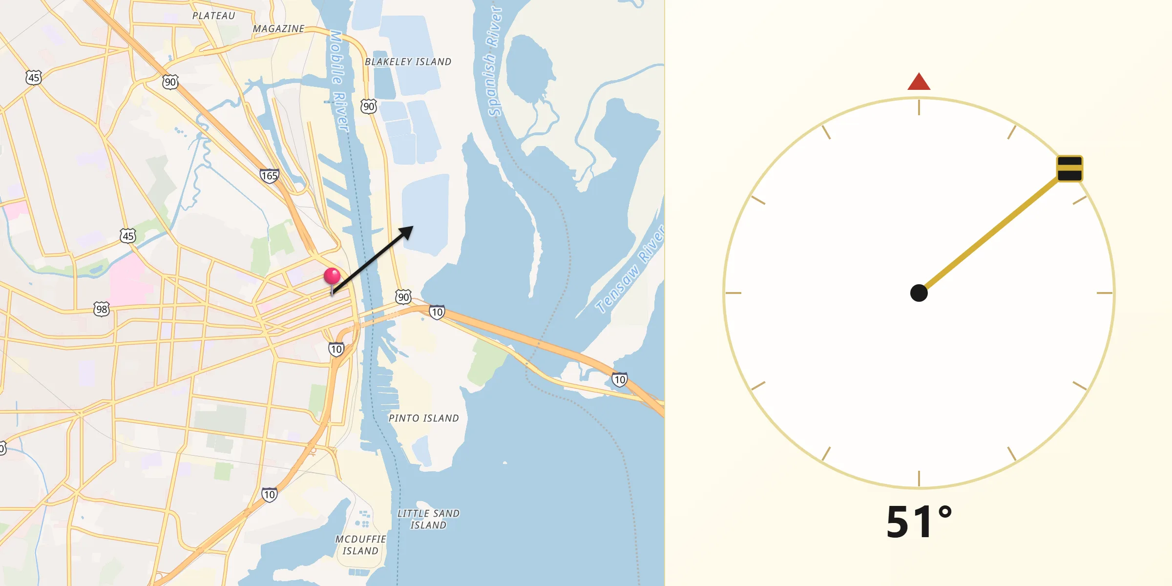 Qibla Direction from Mobile