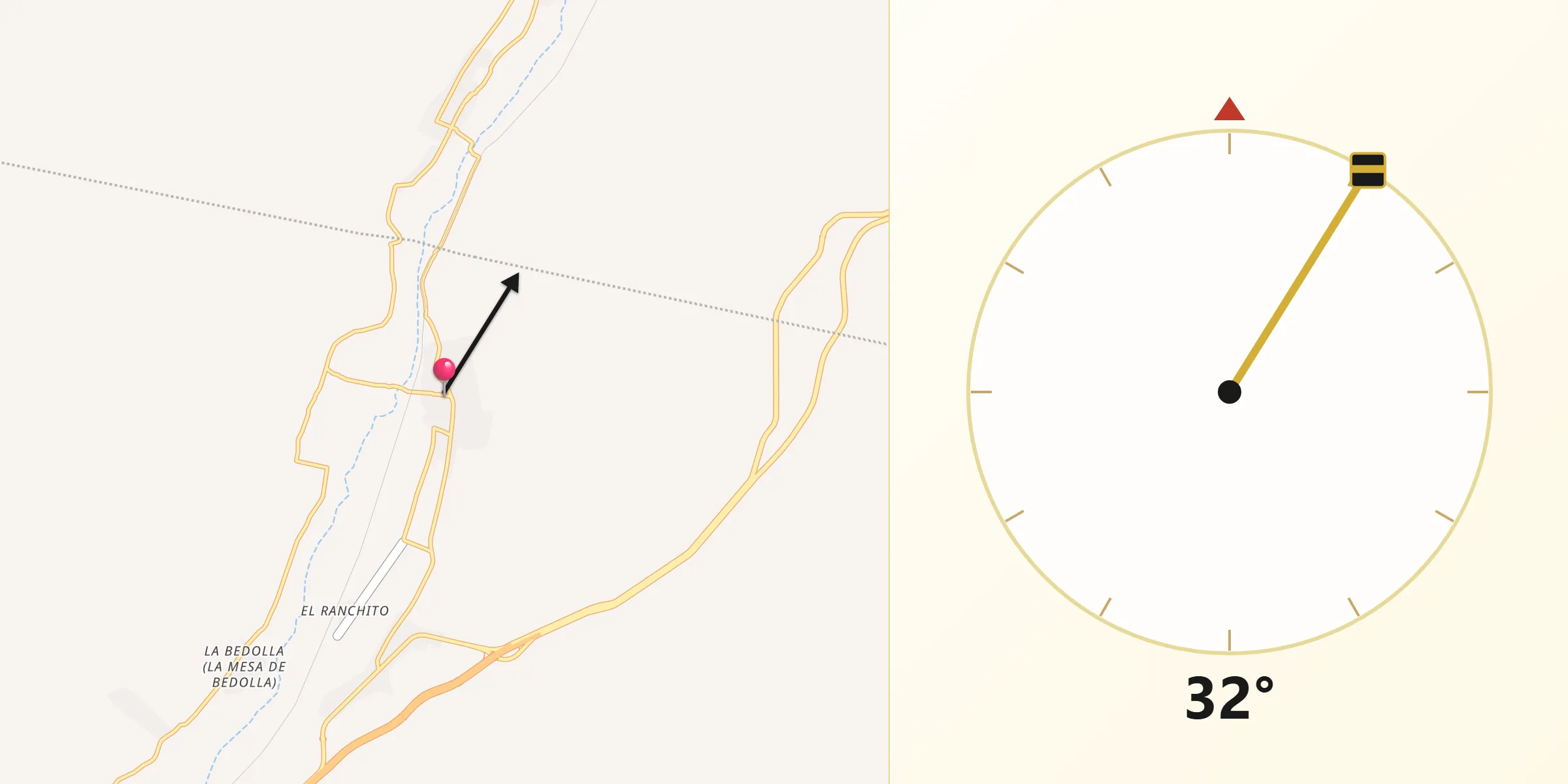 Dirección de la Qibla desde San Ignacio