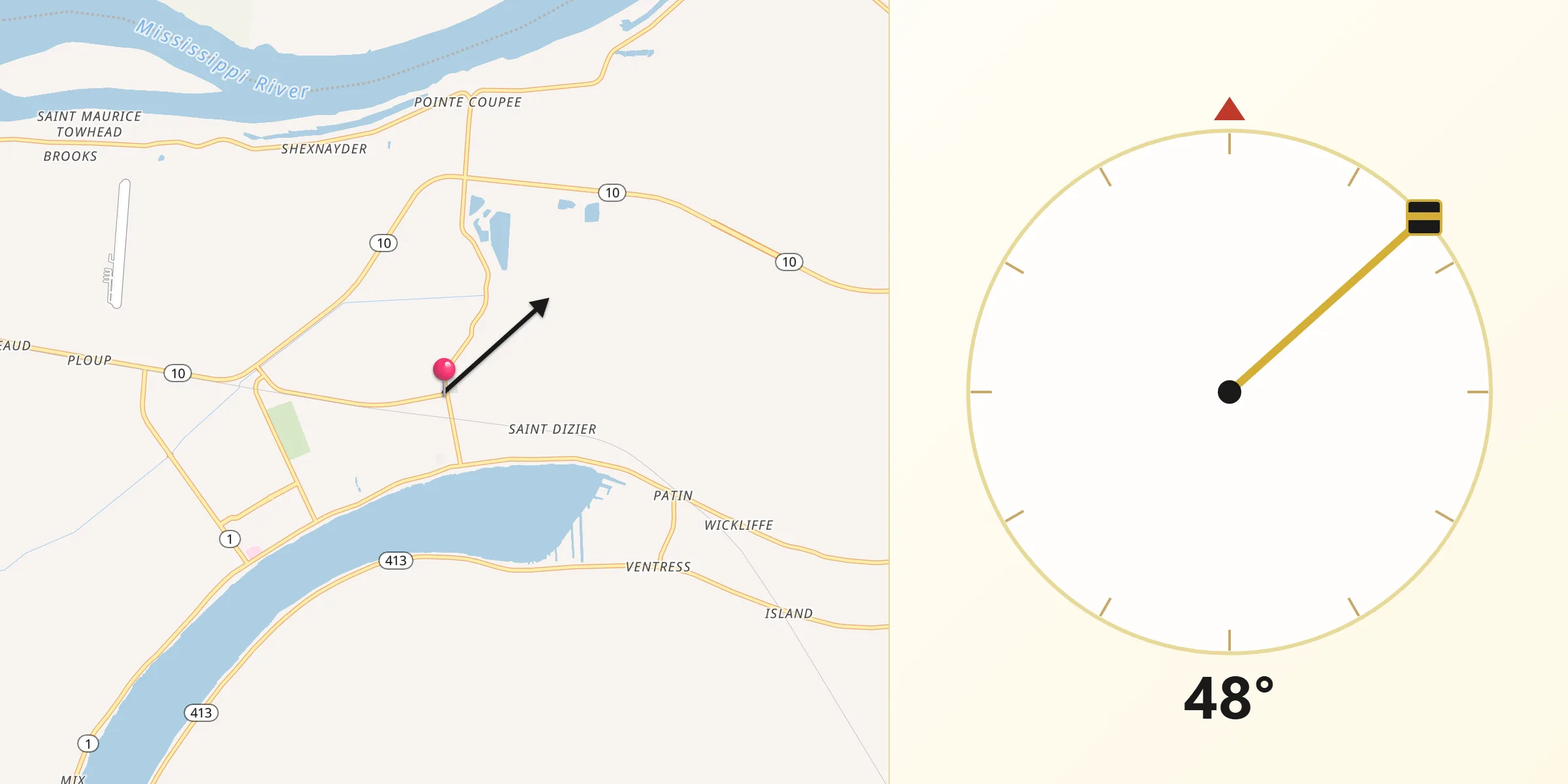 Qibla Direction from New Roads
