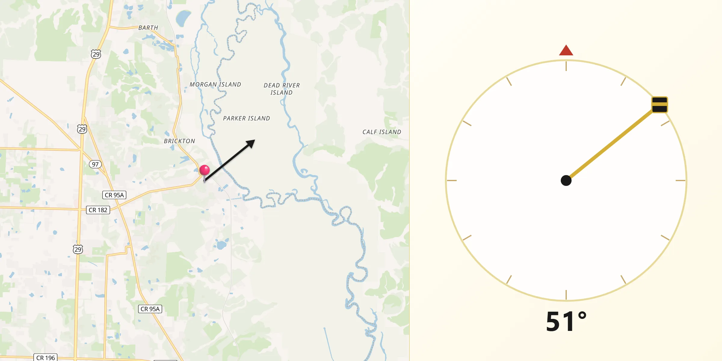 Qibla Direction from Molino