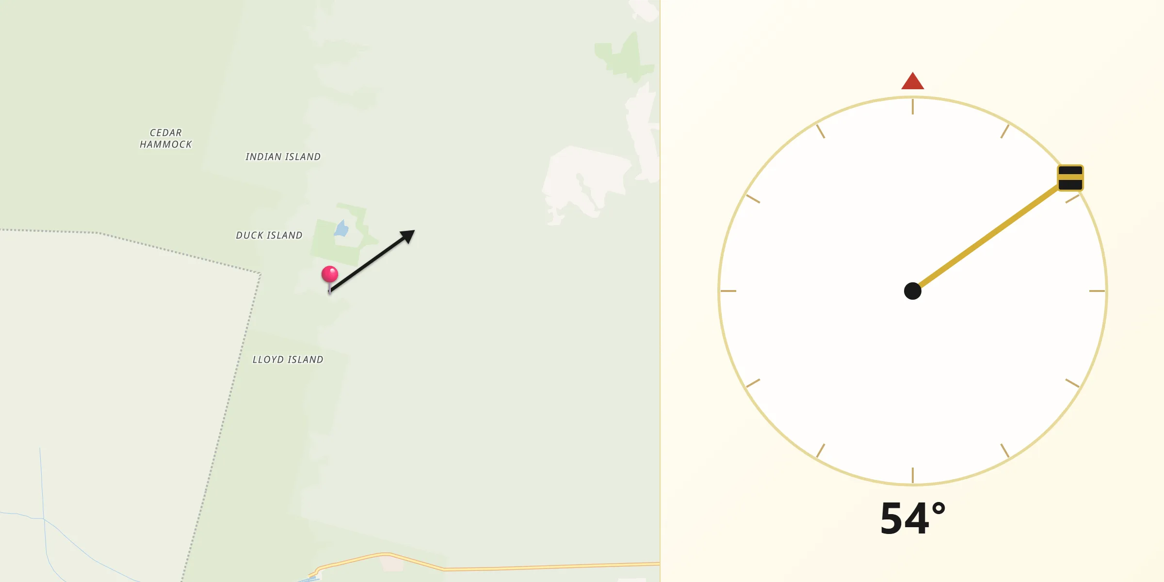 Qibla Direction from Charlton