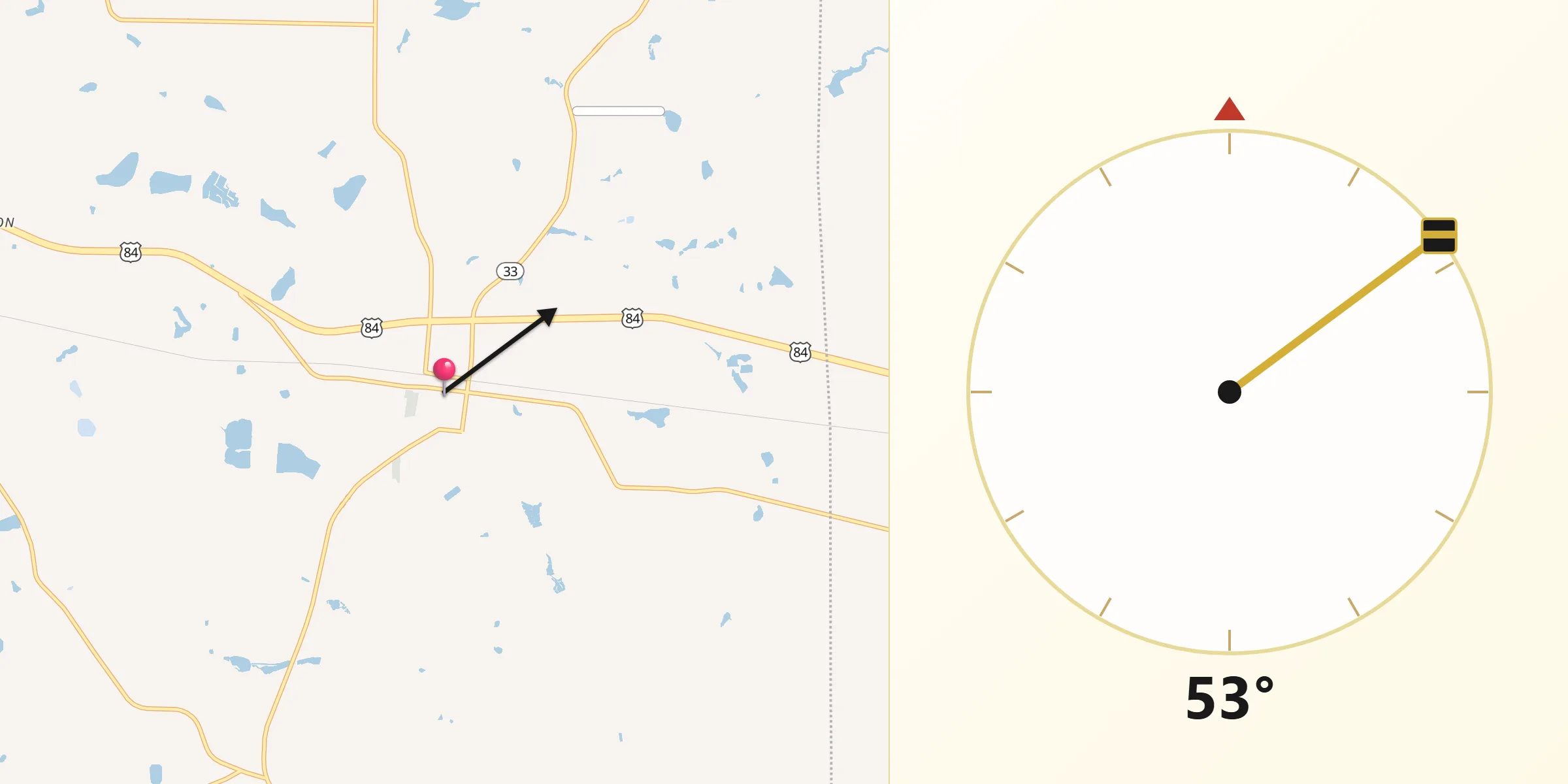 Qibla Direction from Boston