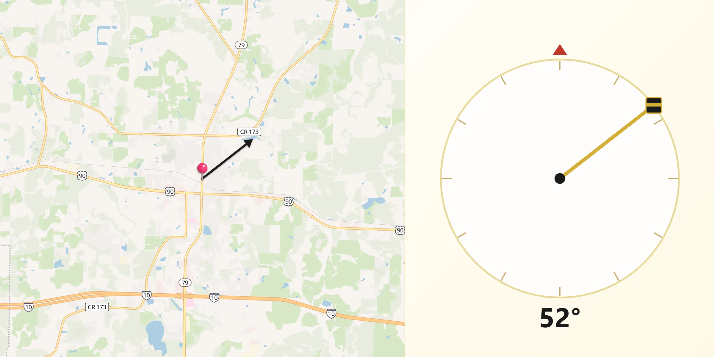 Qibla Direction from Bonifay