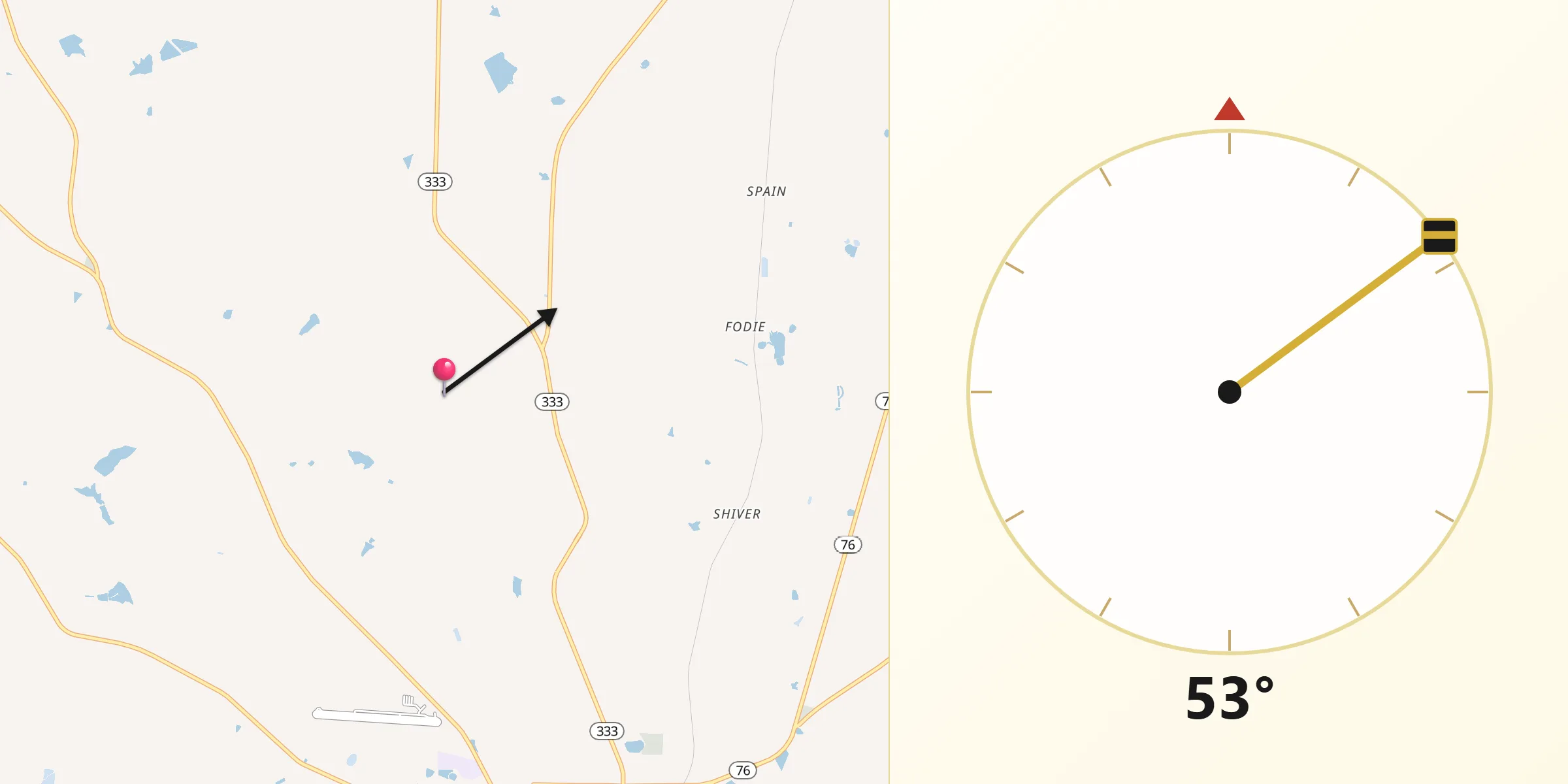 Qibla Direction from Brooks