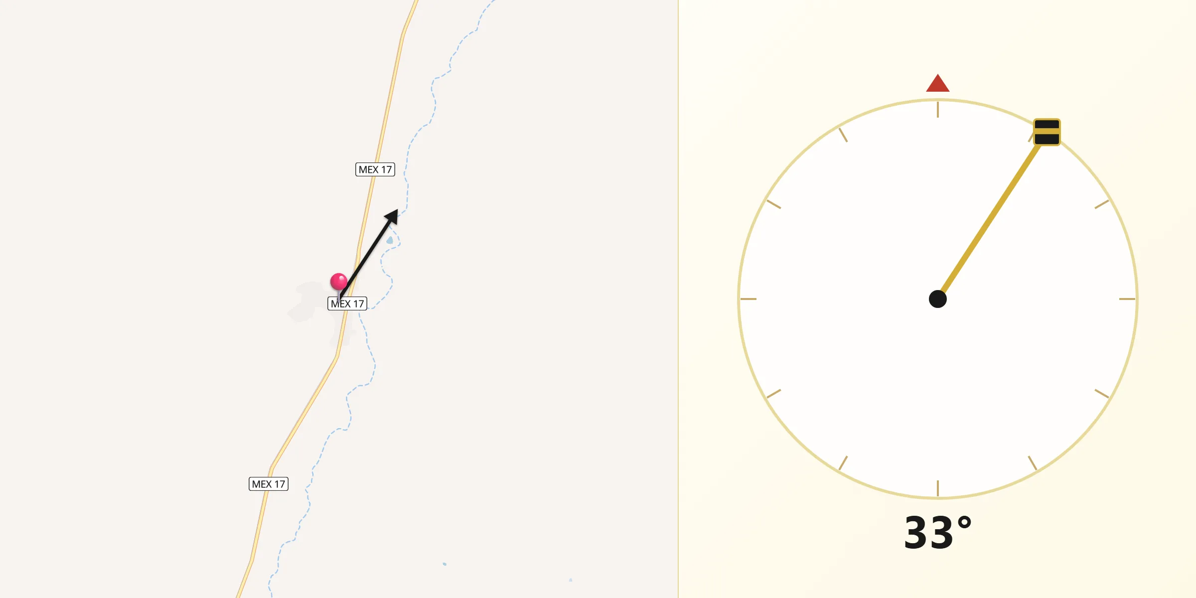 Dirección de la Qibla desde Fronteras