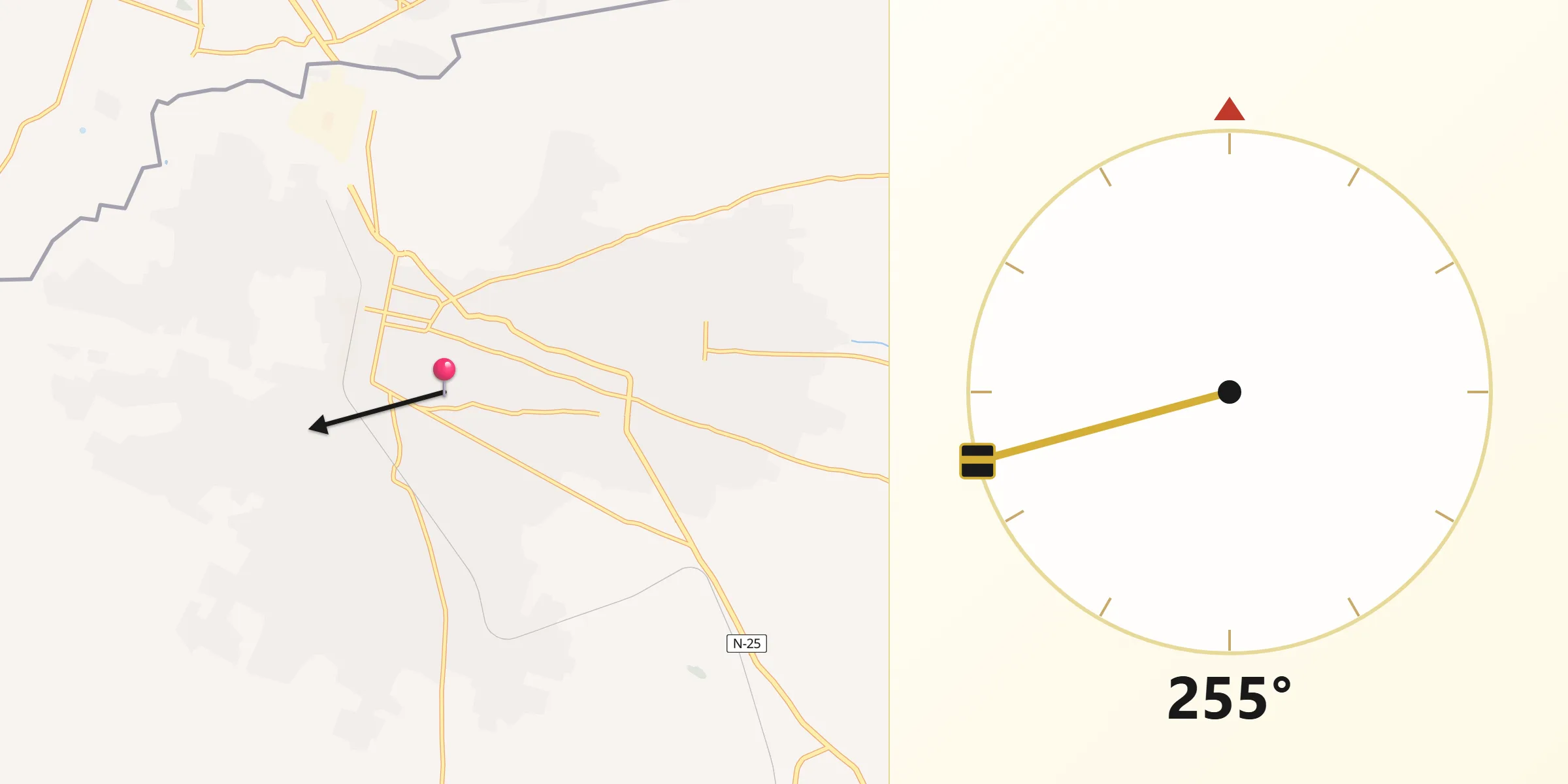 Direction vers la Qibla depuis Chaman