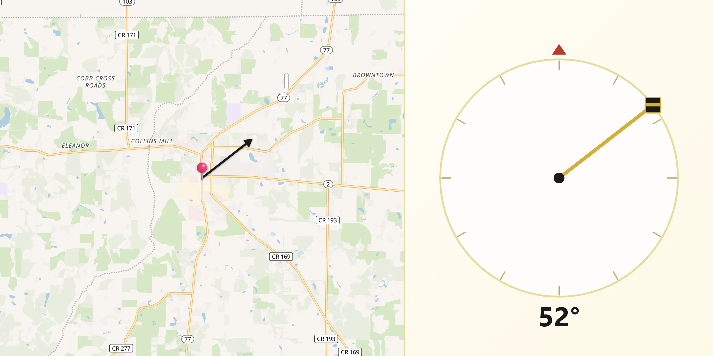 Qibla Direction from Graceville