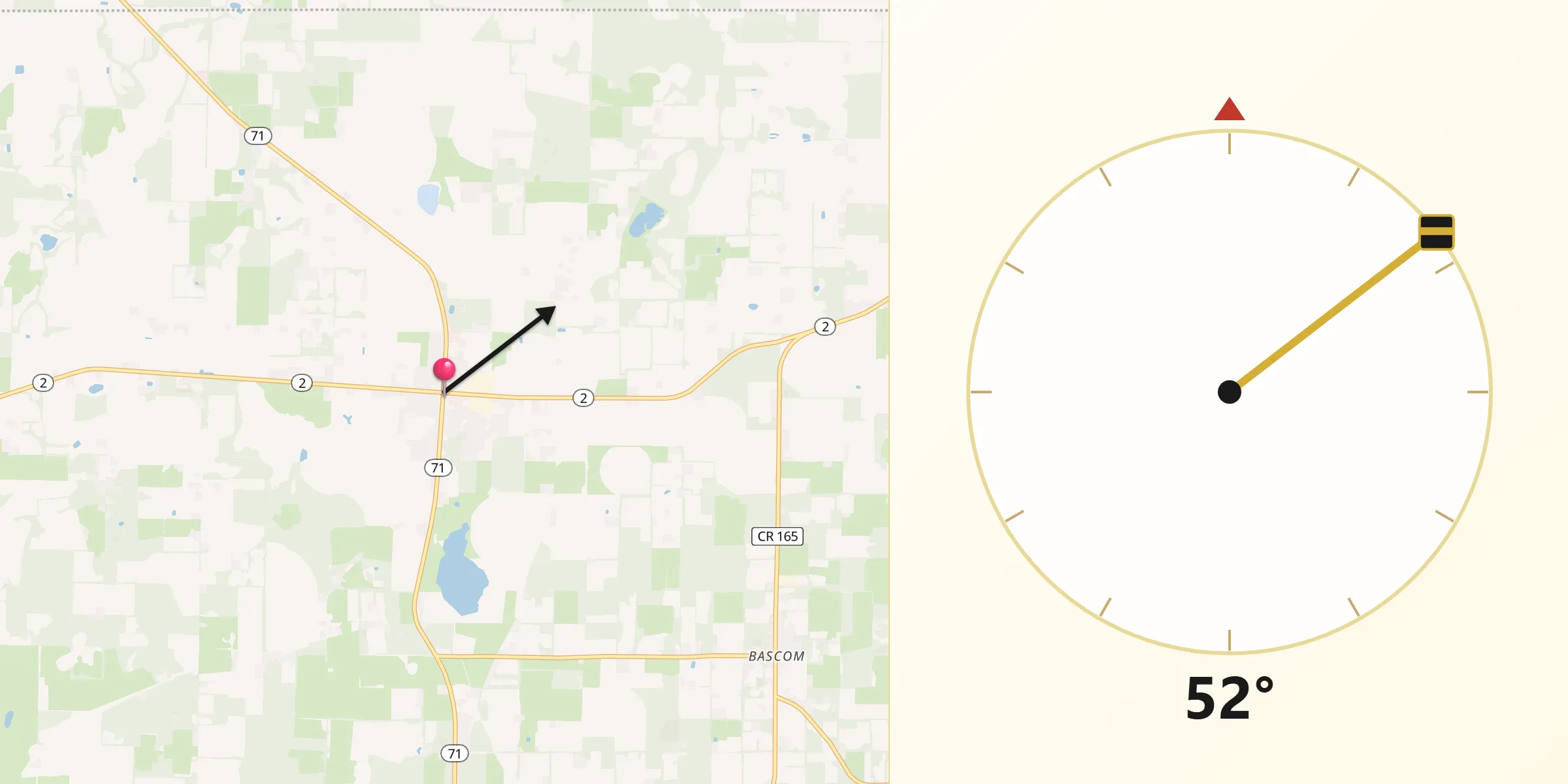 Qibla Direction from Malone