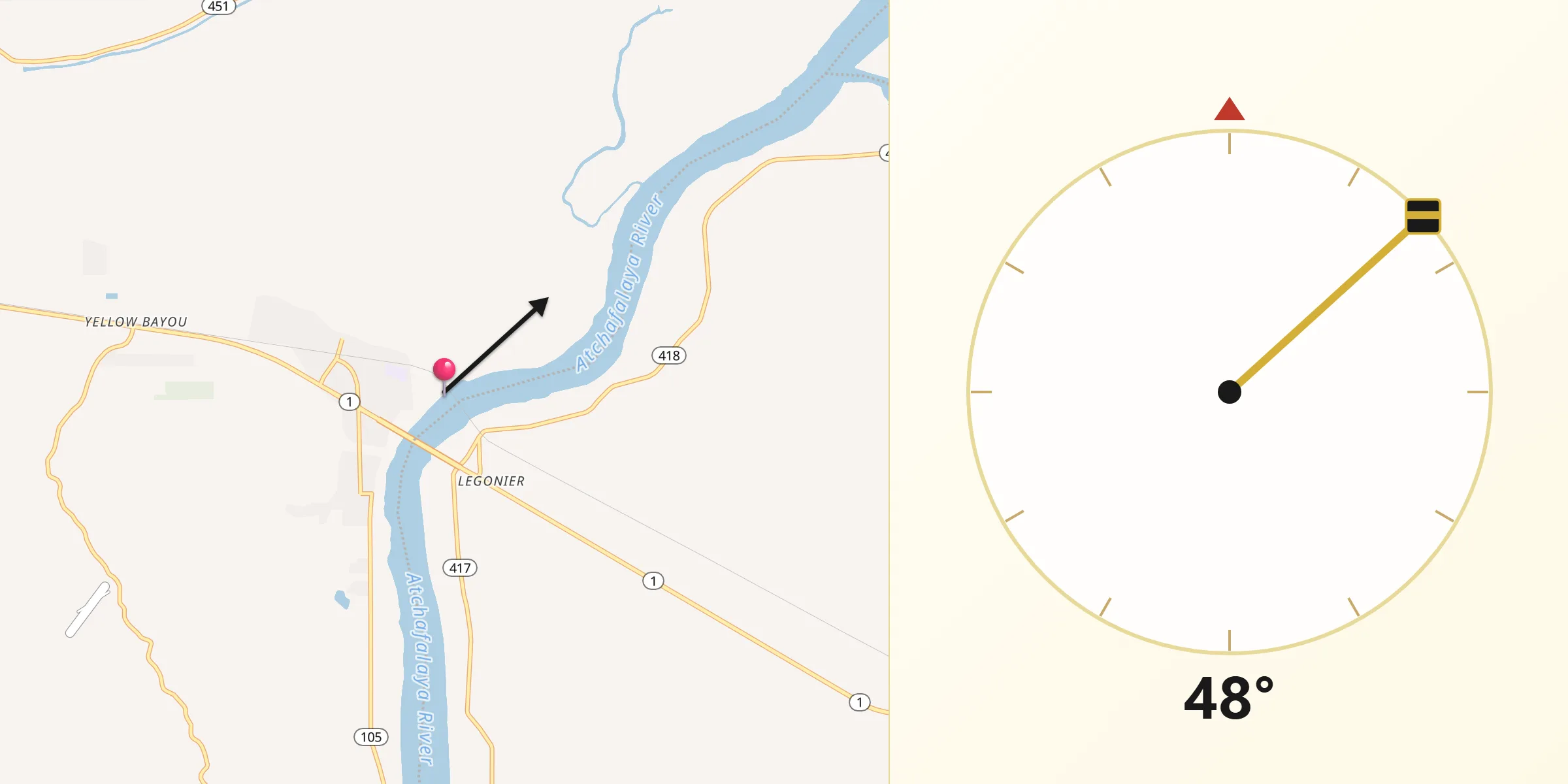 Qibla Direction from Simmesport
