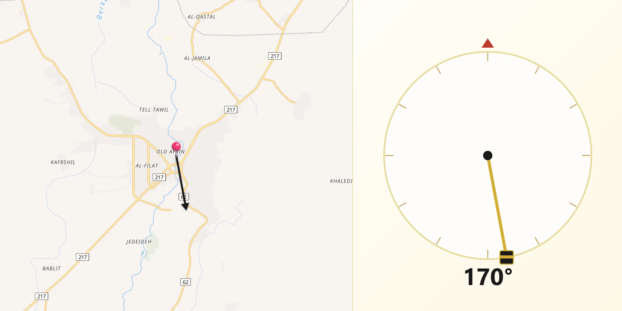 Qibla Direction from Troy