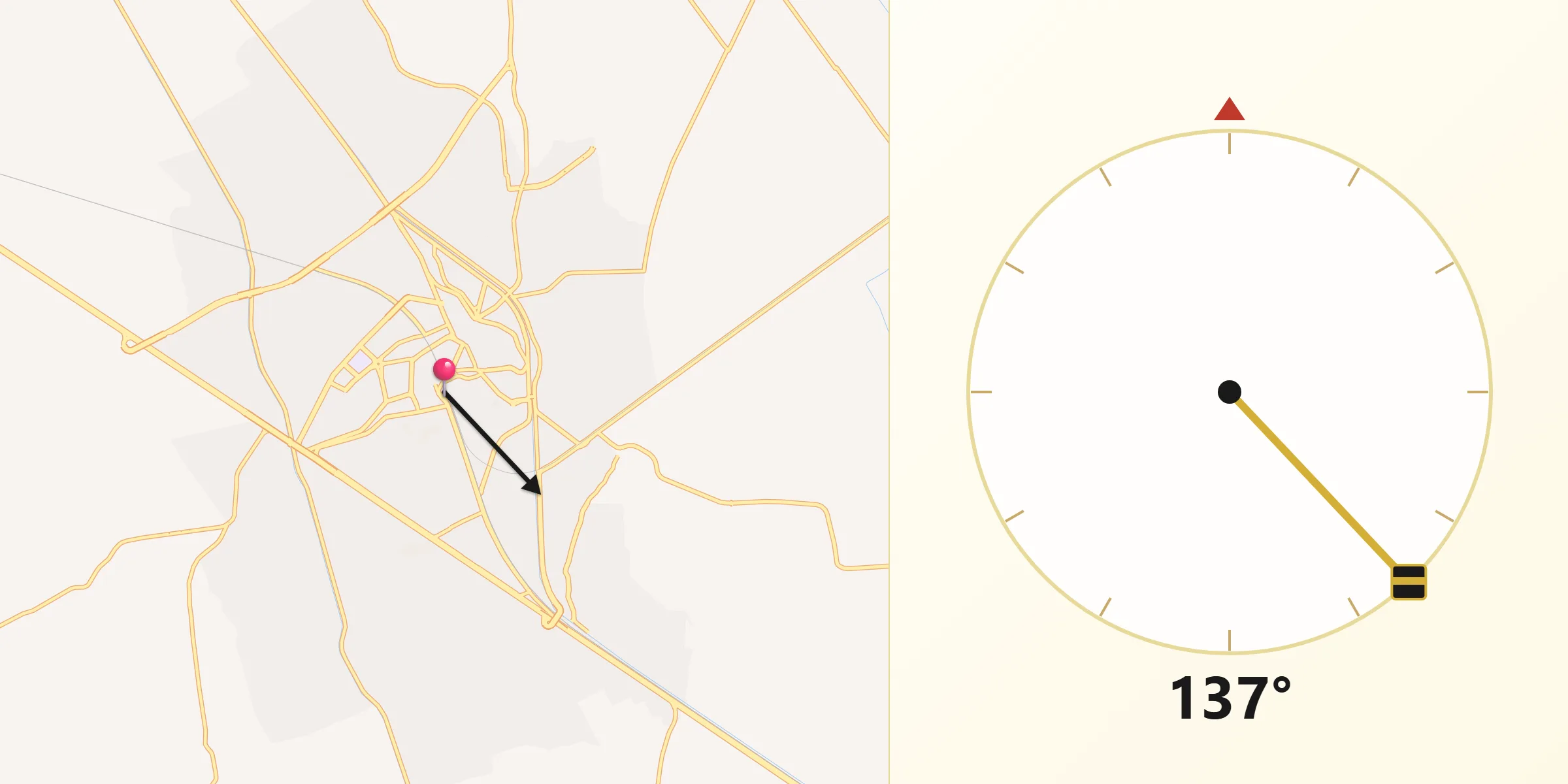 اتجاه القبلة من دمنهور