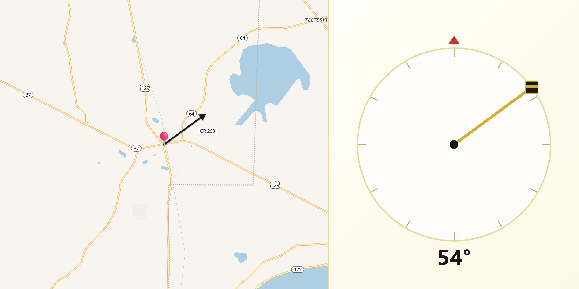 Qibla Direction from Ray City