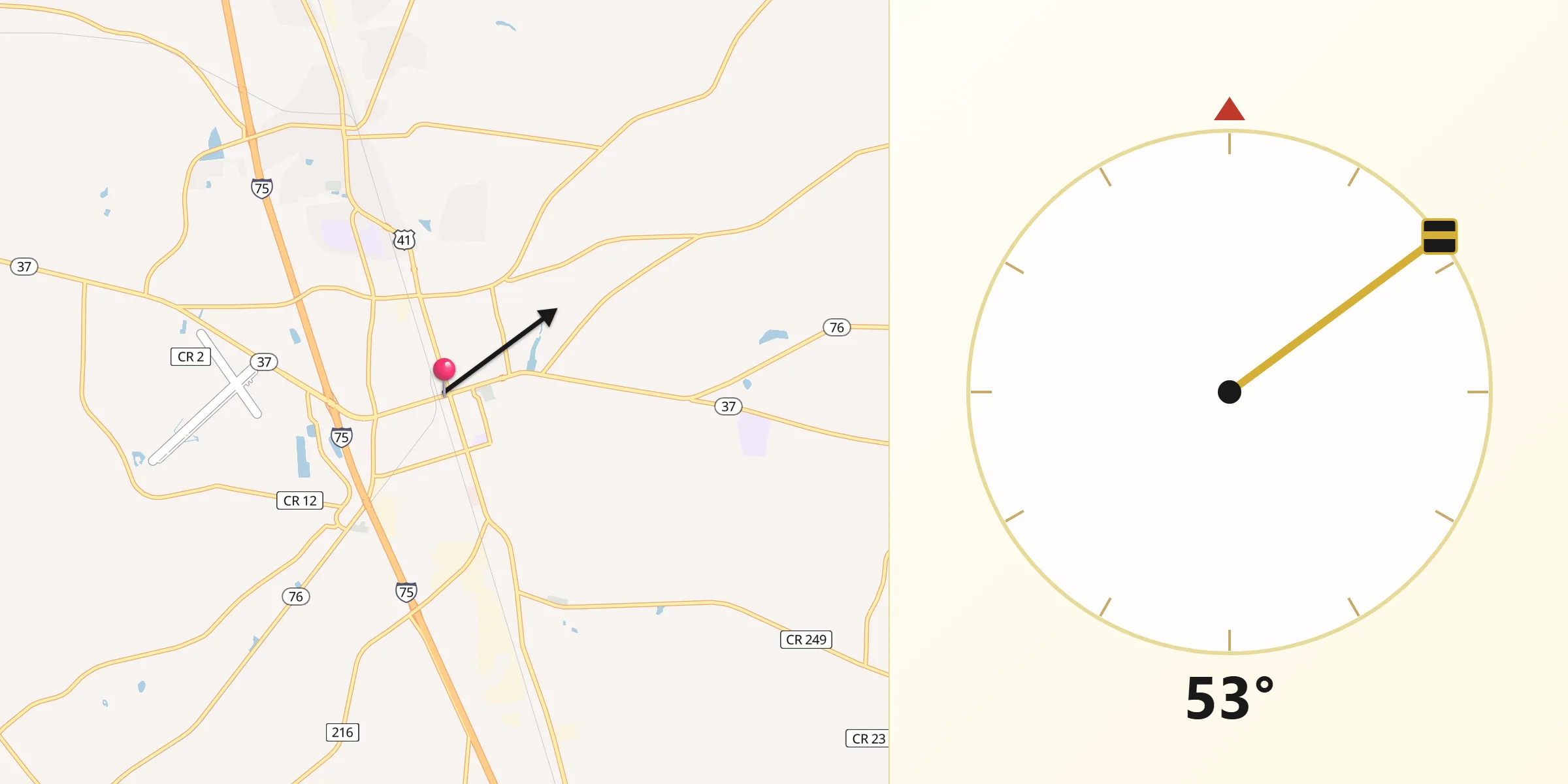 Qibla Direction from Adel