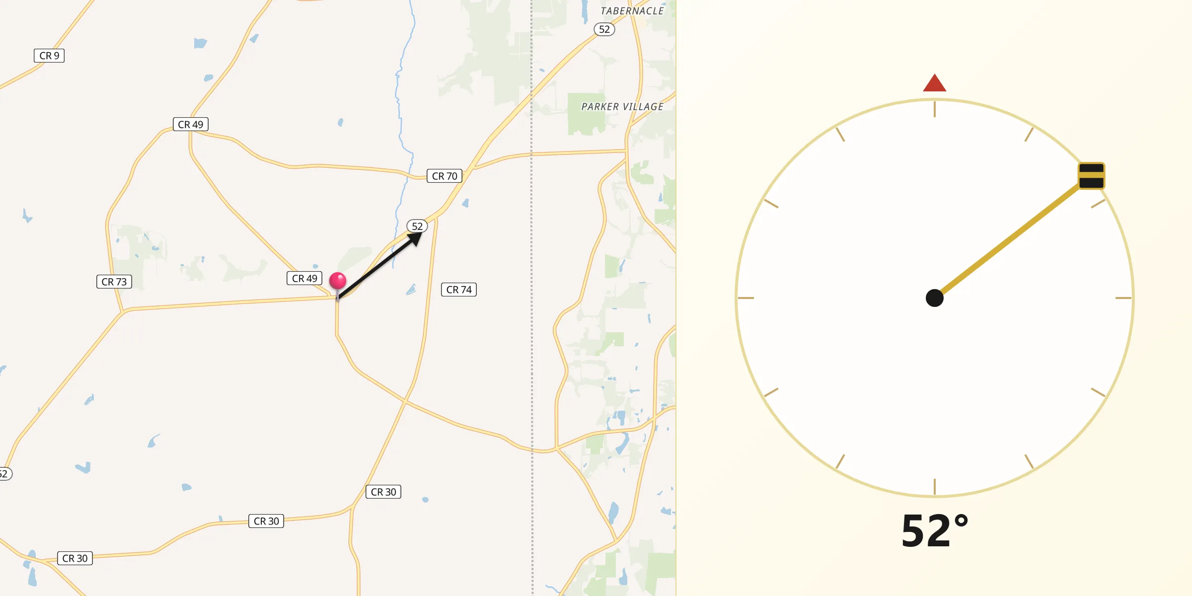 Qibla Direction from Malvern