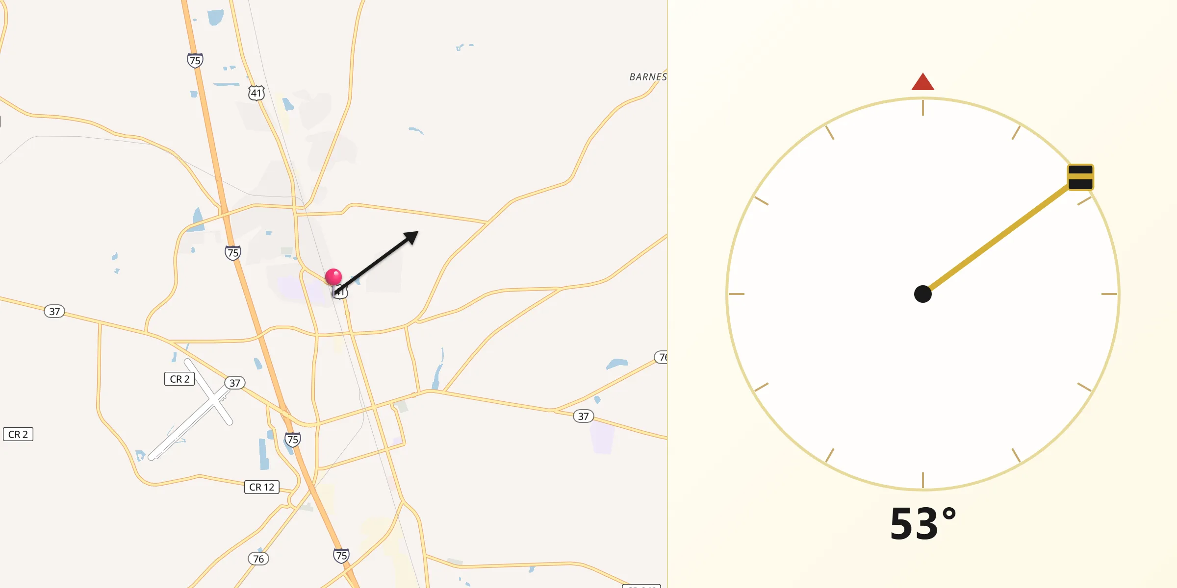Qibla Direction from Cook