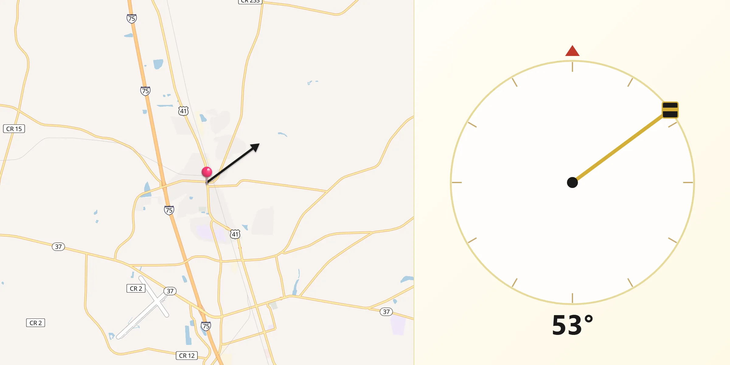 Qibla Direction from Sparks