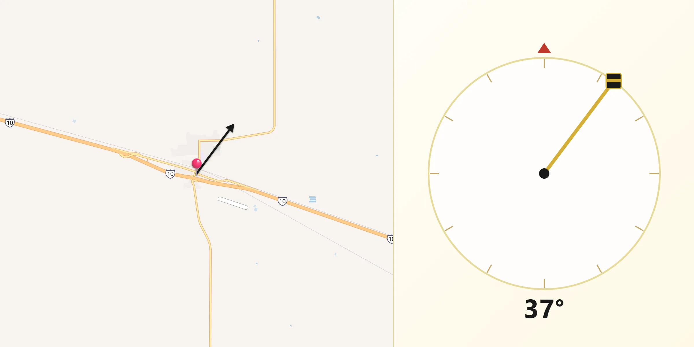 Qibla Direction from Sierra Blanca