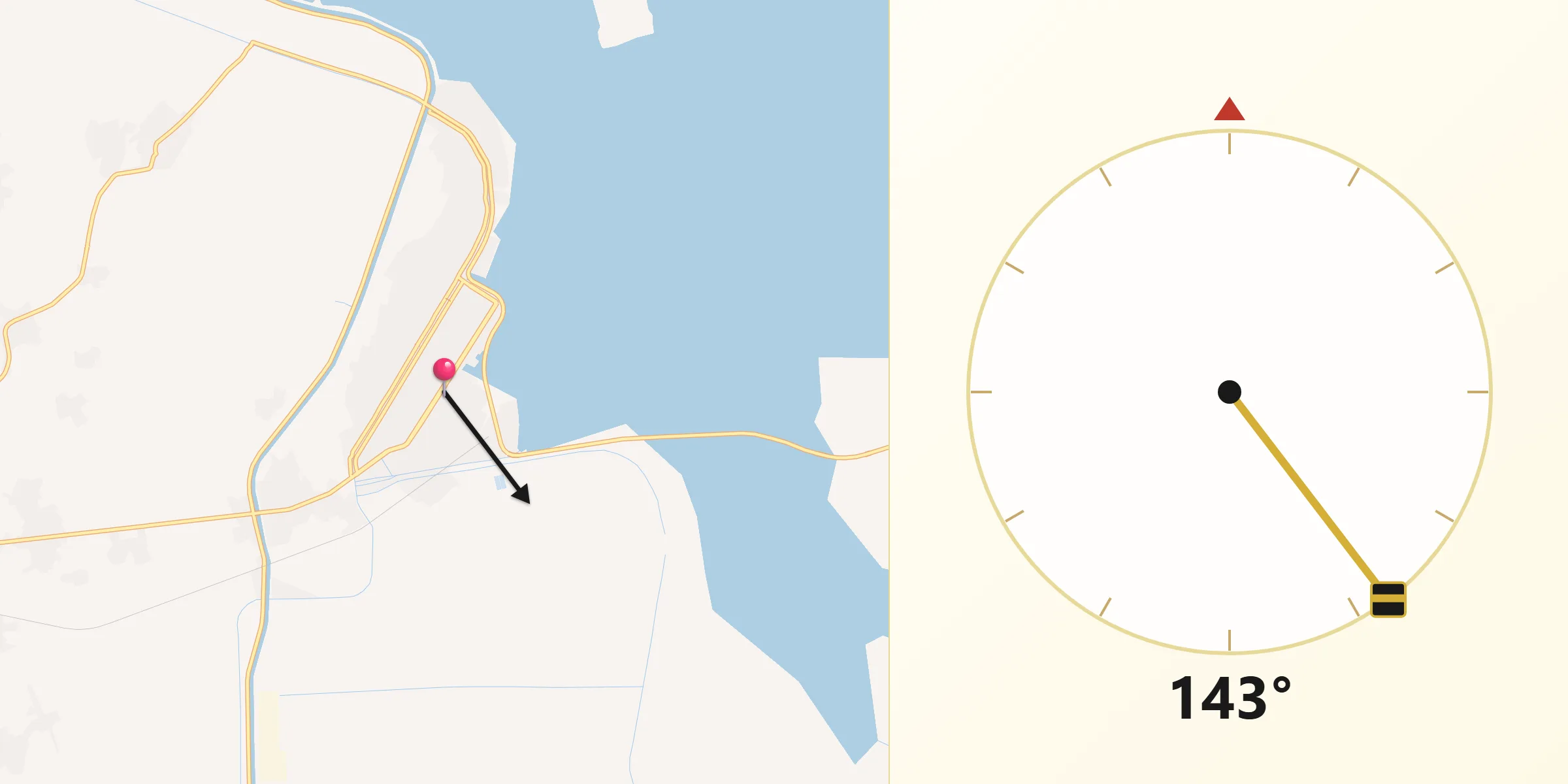 Direzione della Qibla da Al Maţarīyah