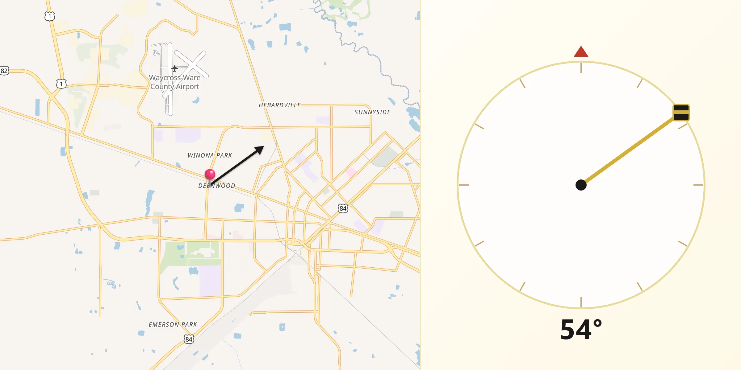 Qibla Direction from Deenwood