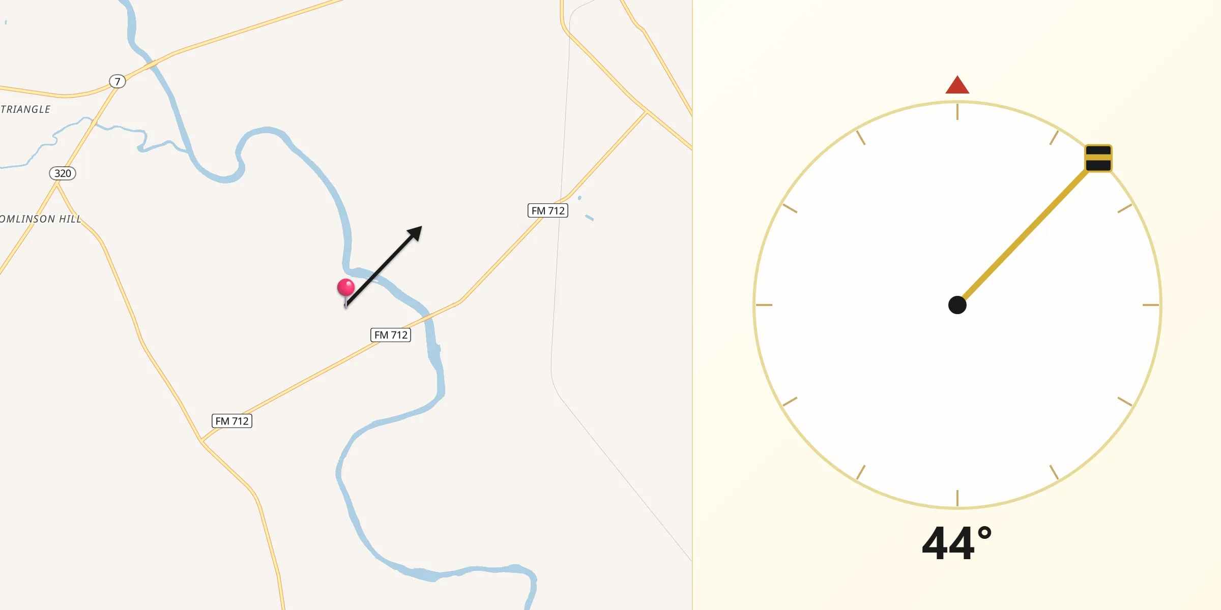 Qibla Direction from Falls