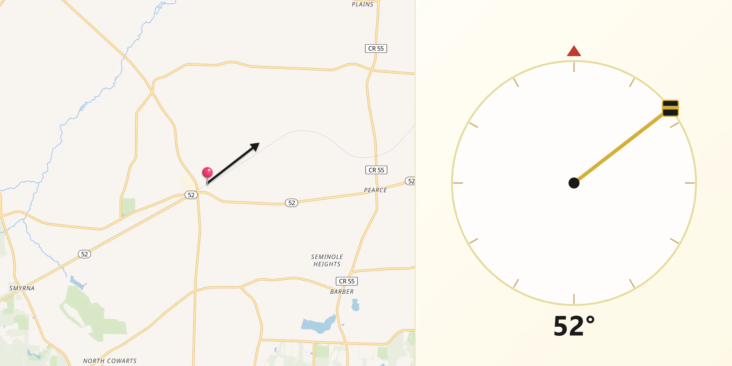 Qibla Direction from Webb