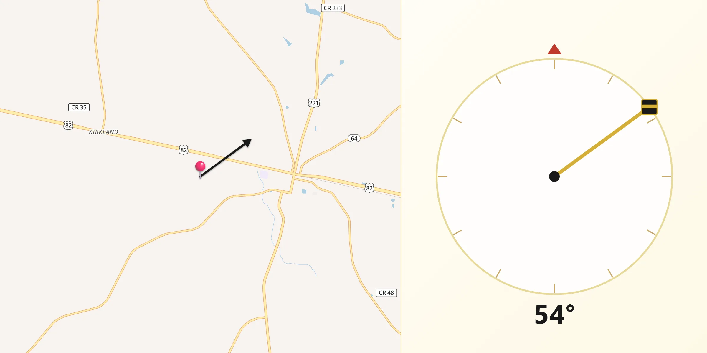 Qibla Direction from Atkinson