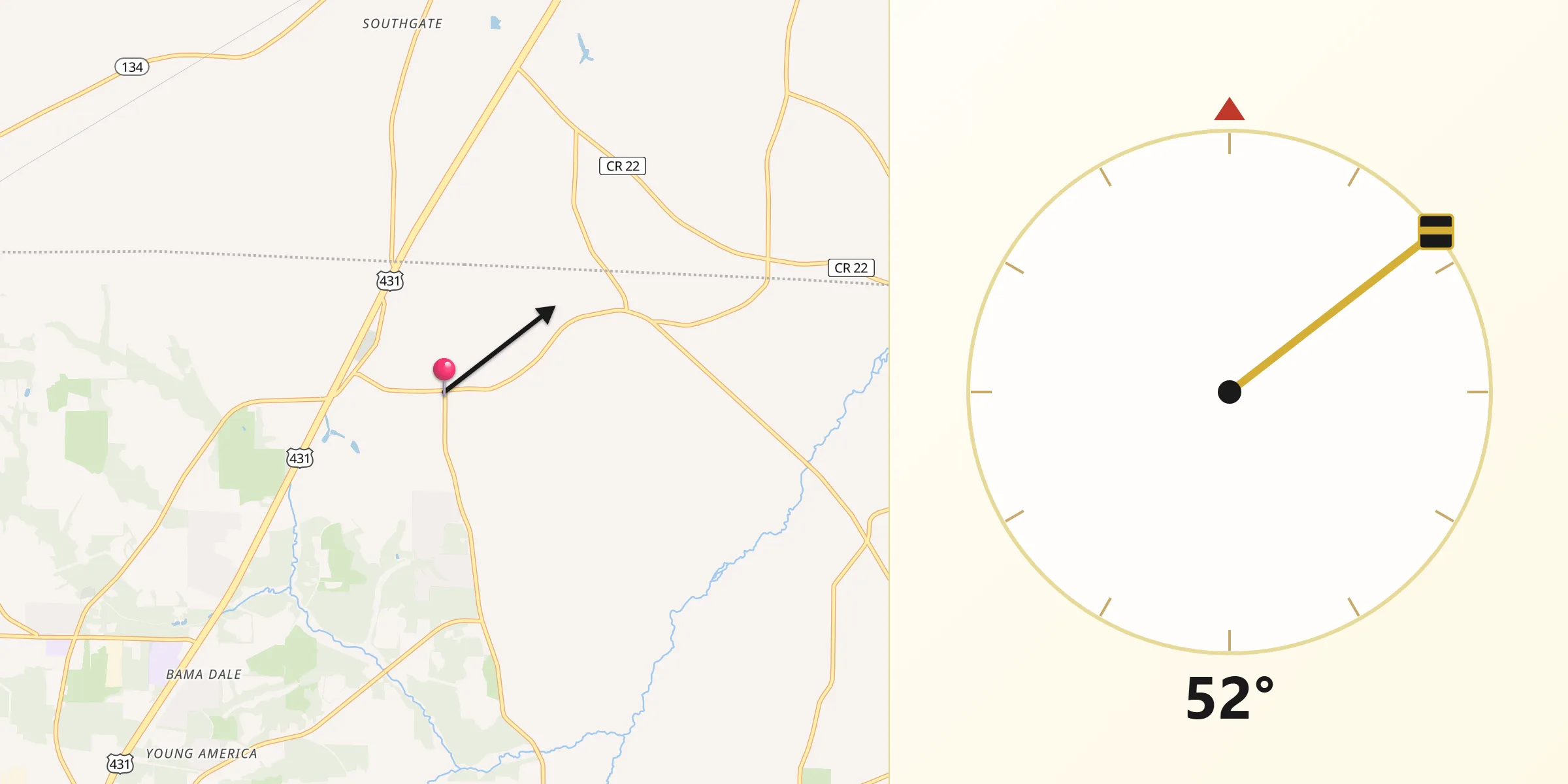 Qibla Direction from Kinsey