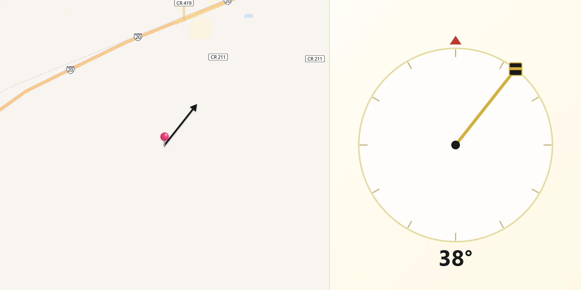 Qibla Direction from Reeves