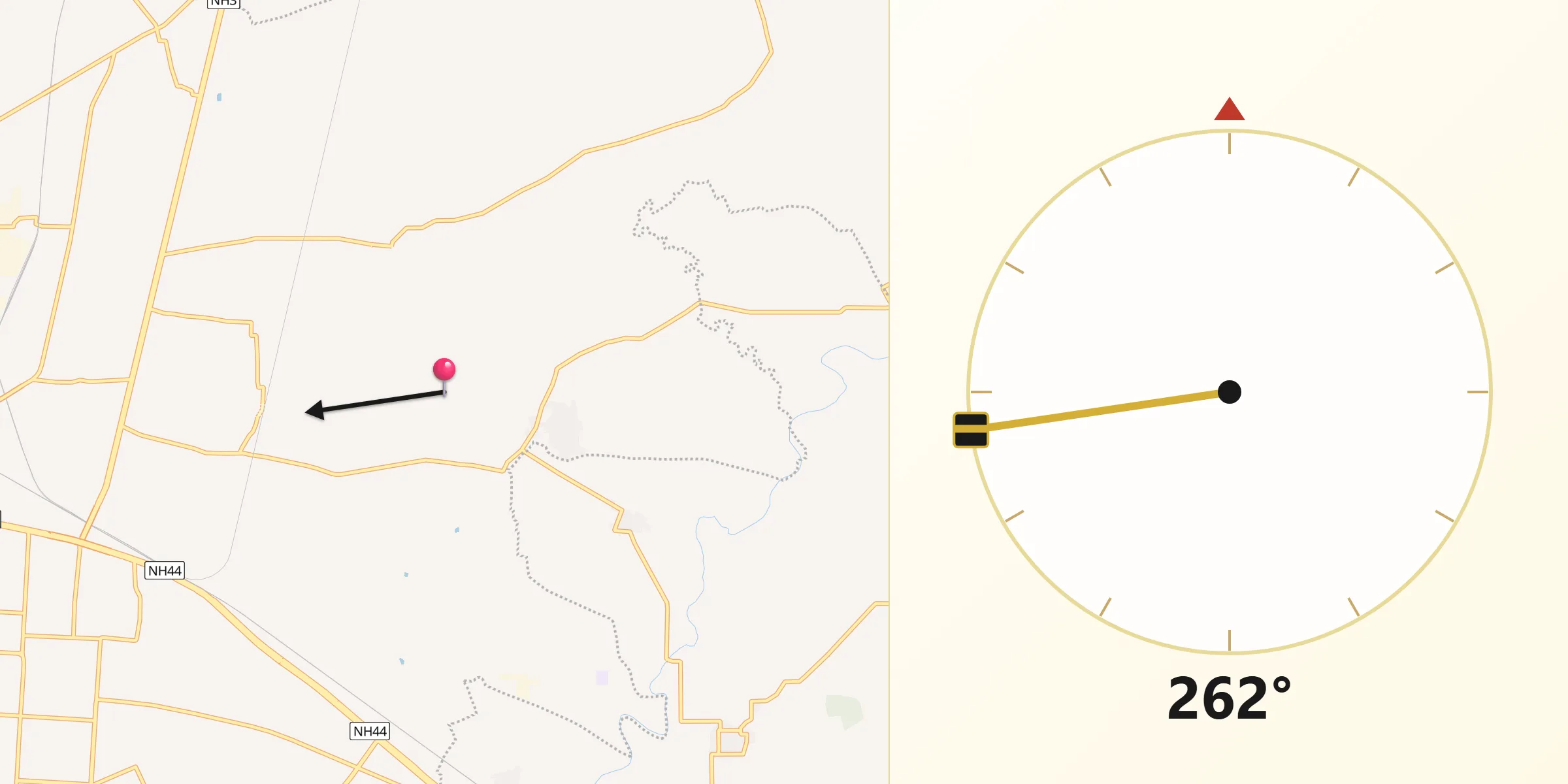 Paras Rampur থেকে কিবলার দিক