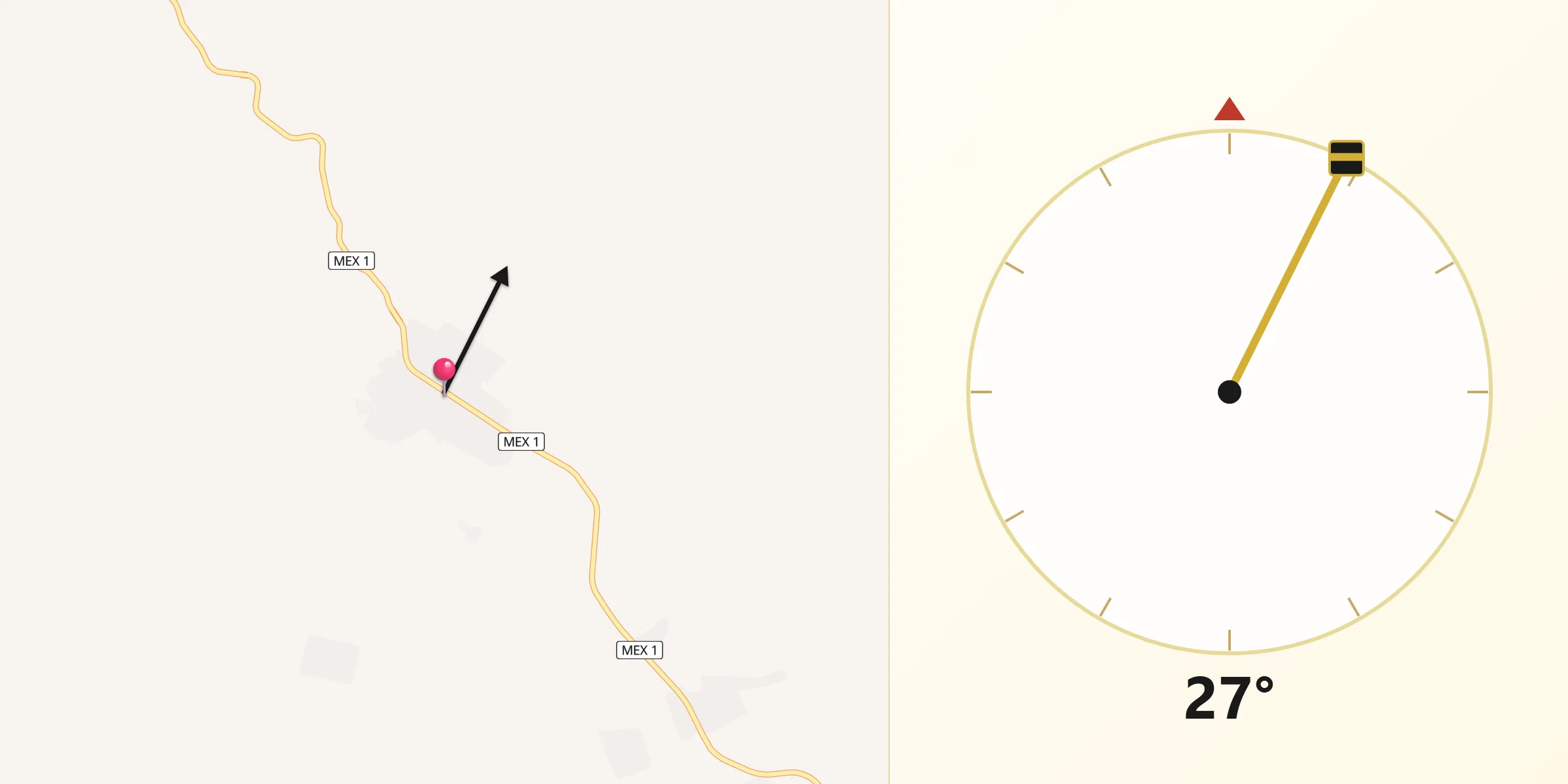 Dirección de la Qibla desde San Vicente