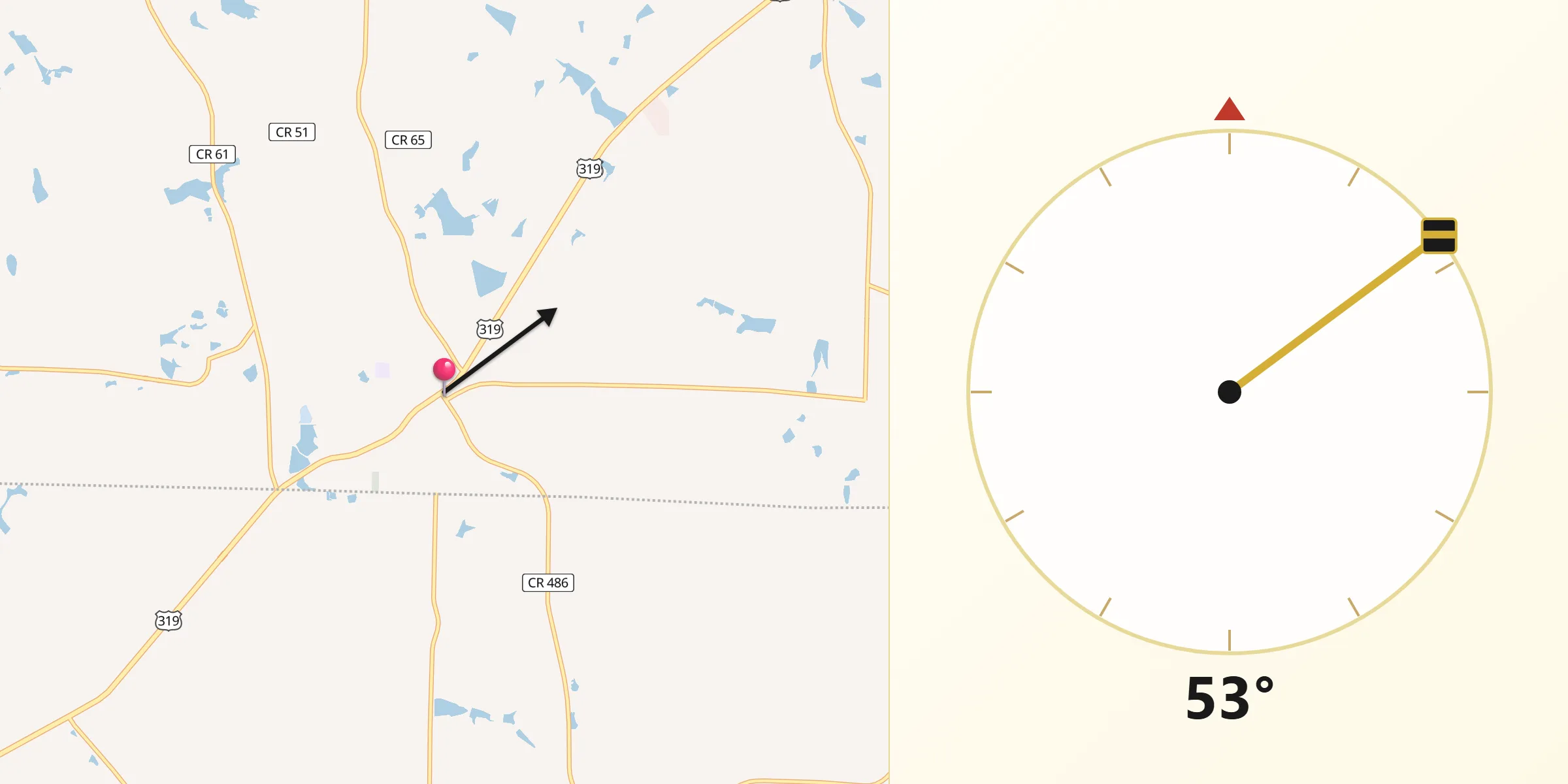 Qibla Direction from Omega