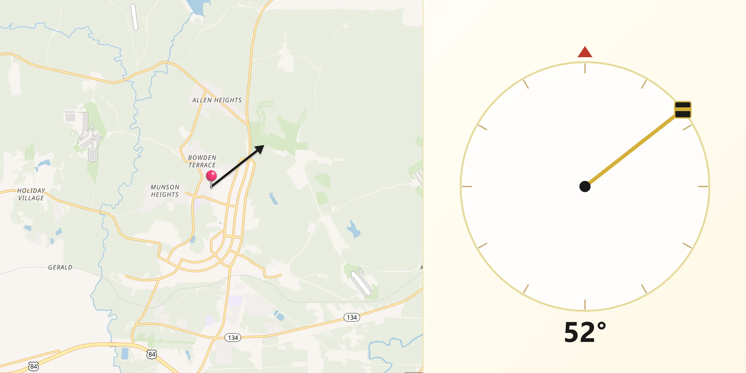 Qibla Direction from Fort Rucker