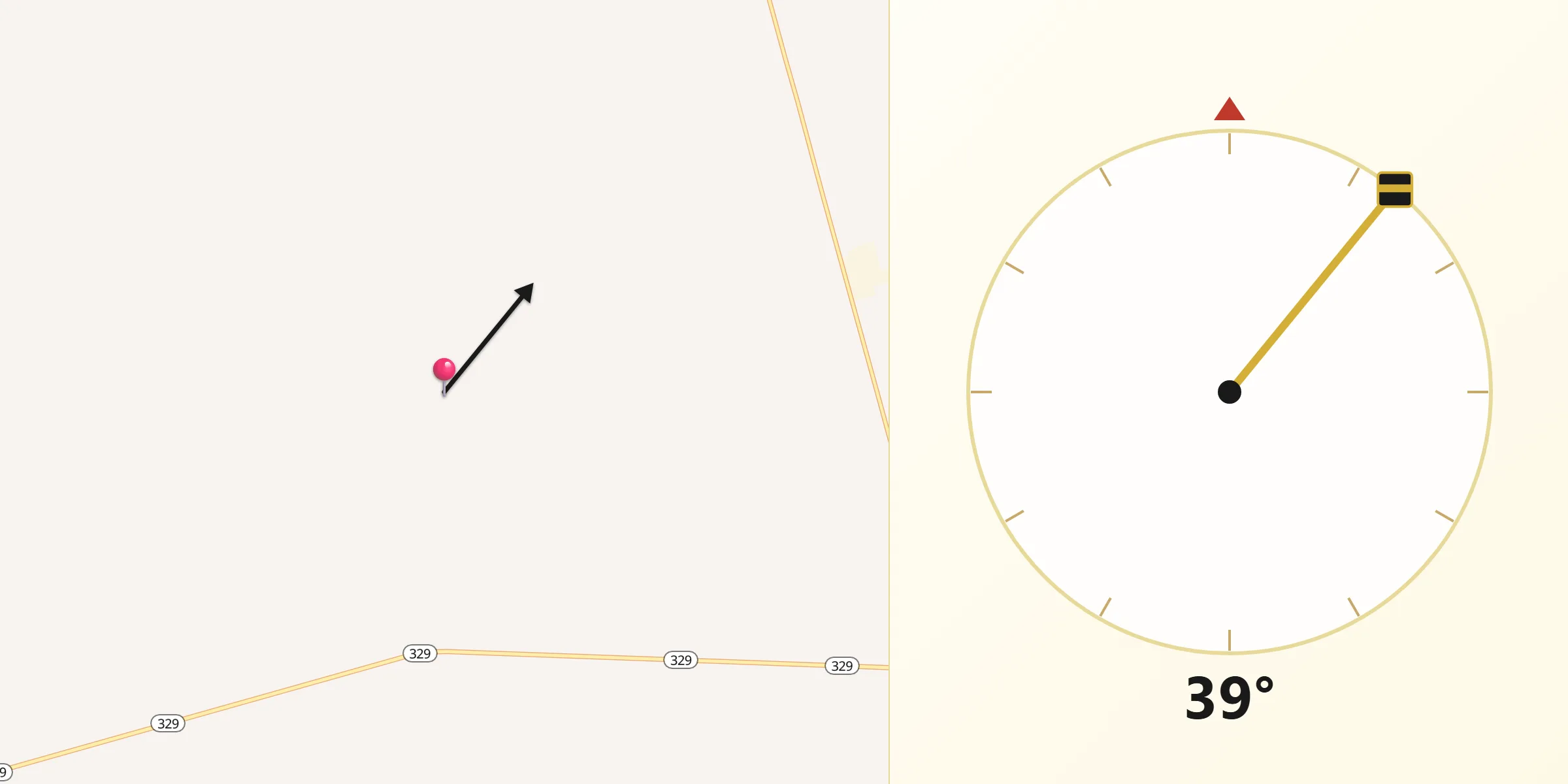 Qibla Direction from Crane County