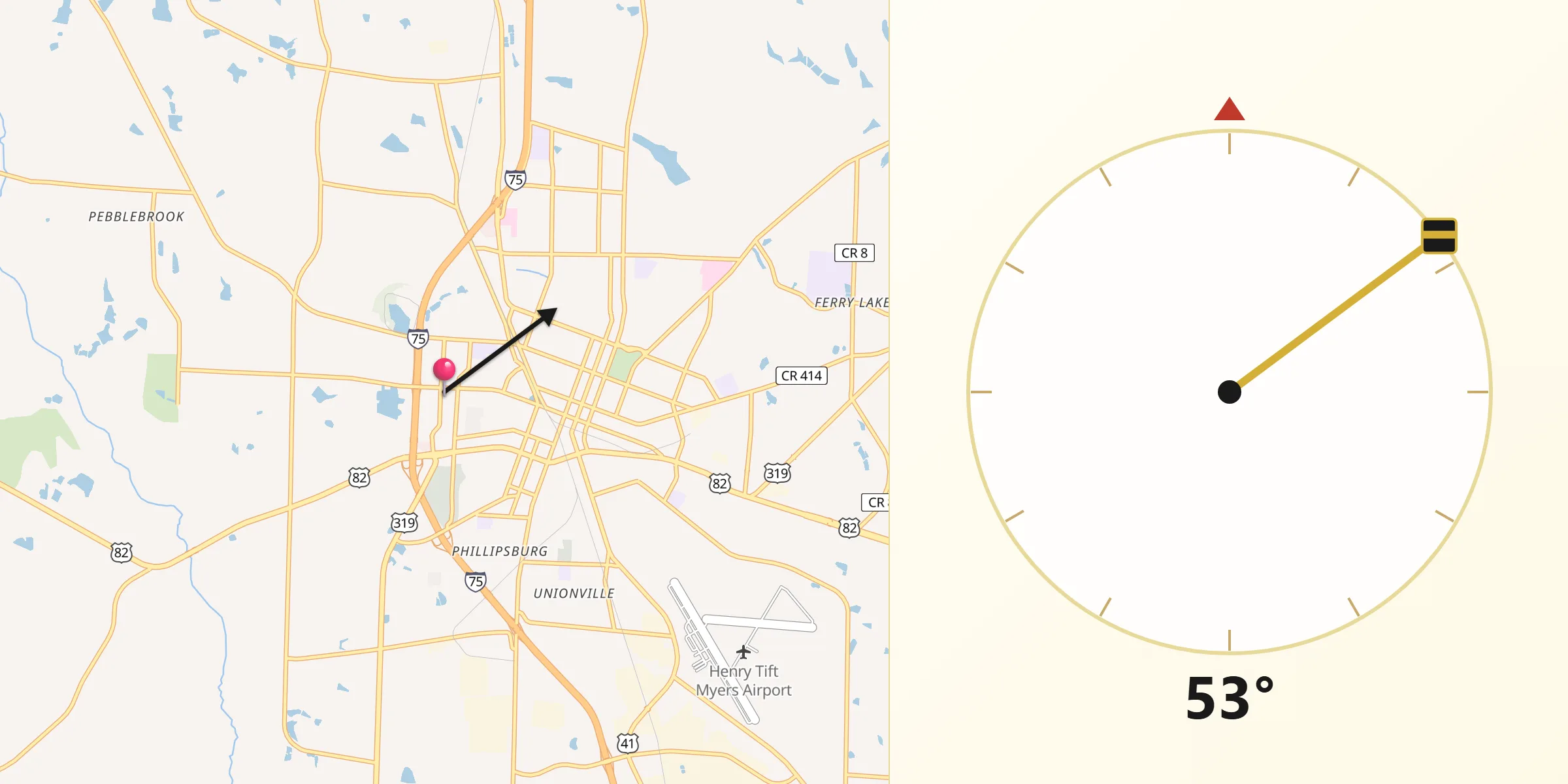 Qibla Direction from Tift