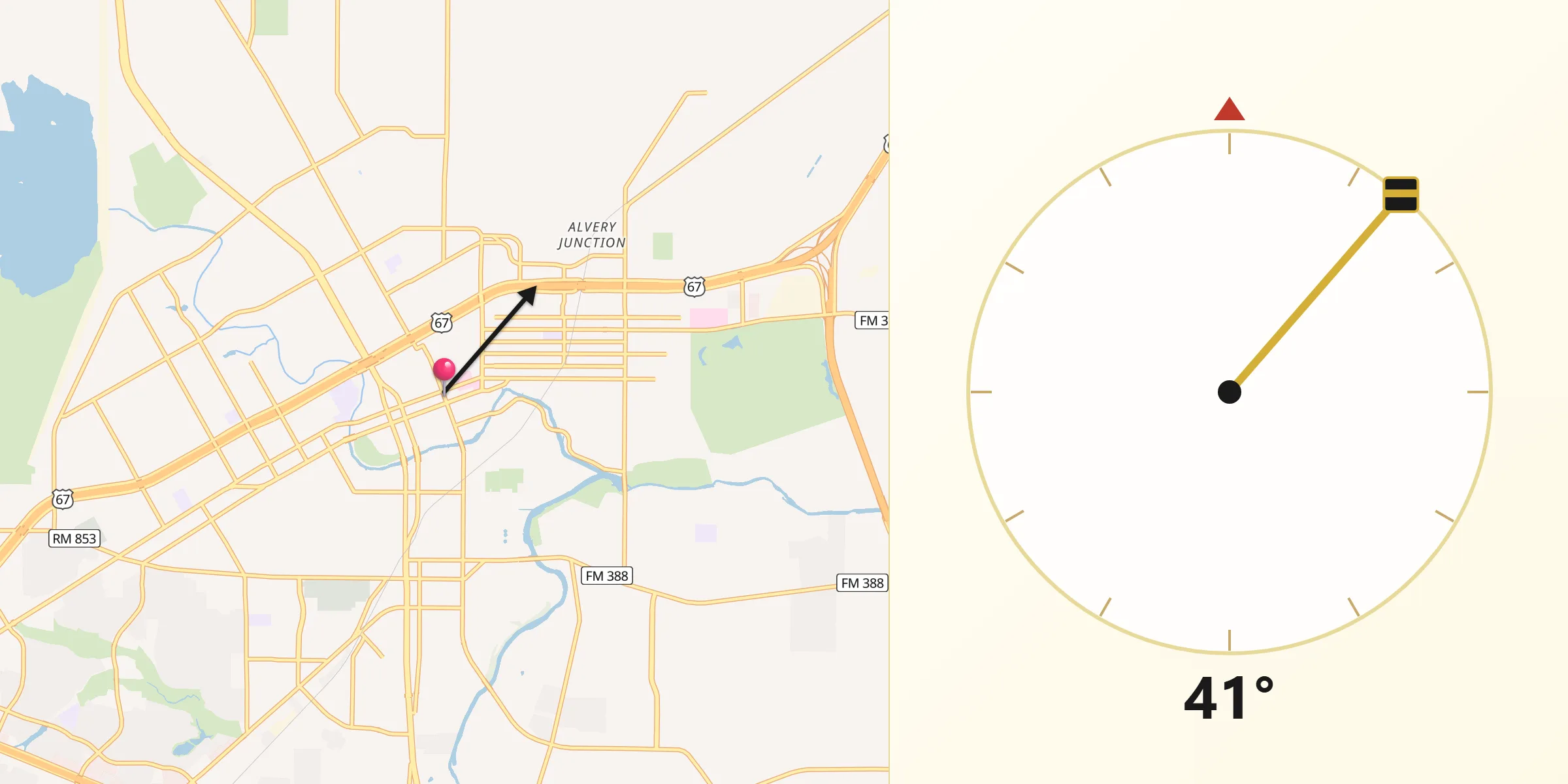 Qibla Direction from San Angelo