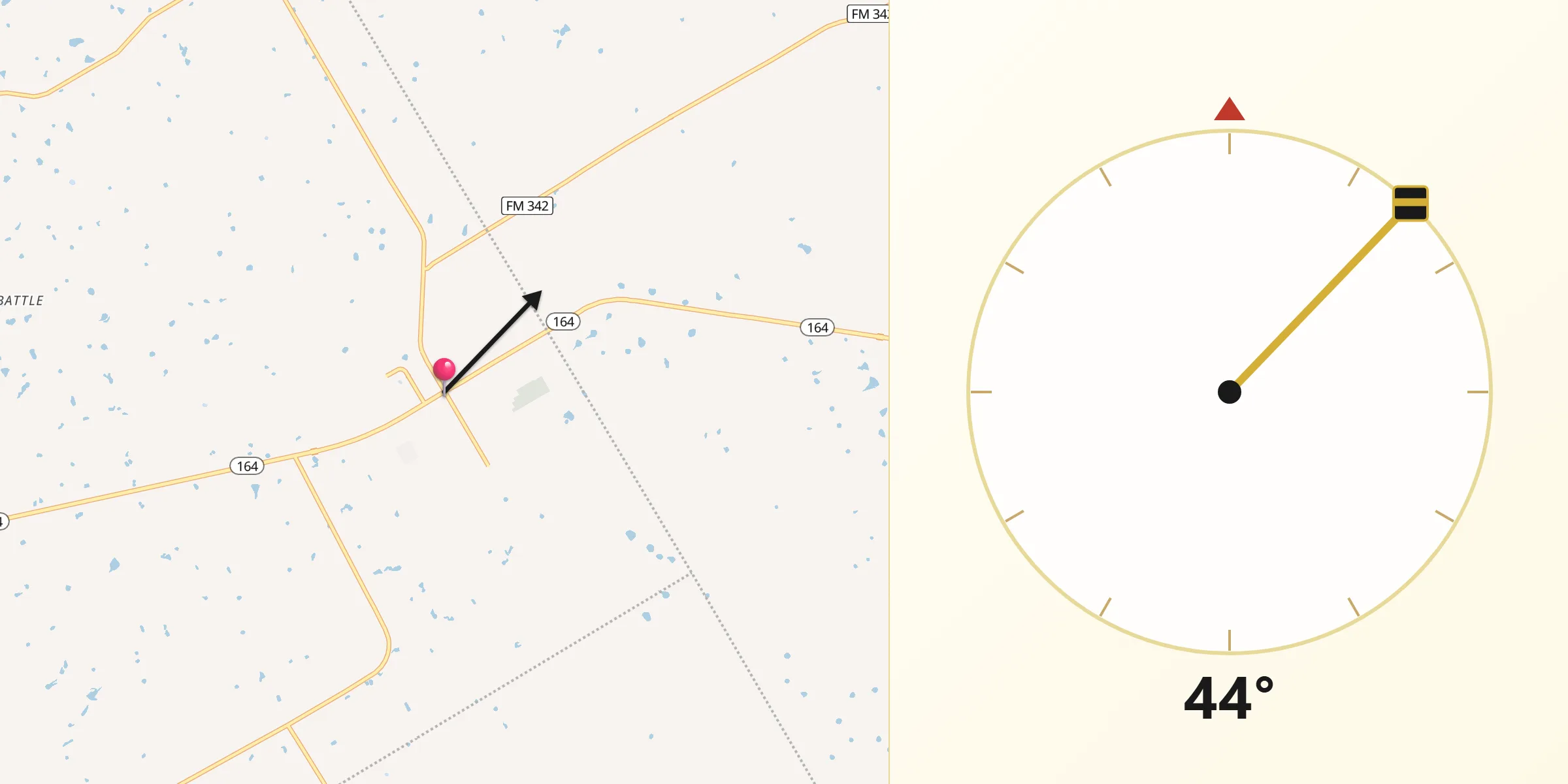 Qibla Direction from Mart