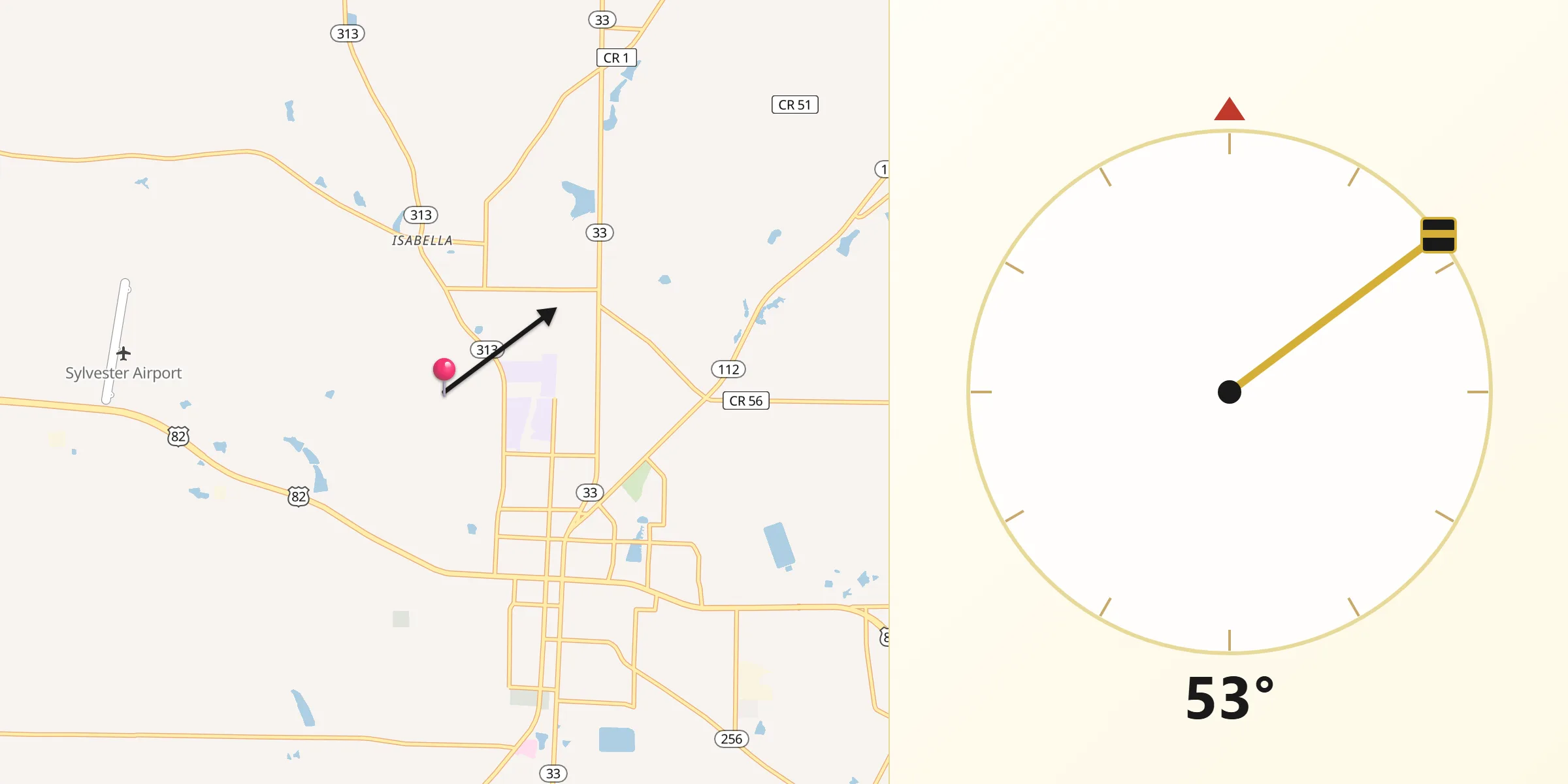 Qibla Direction from Worth